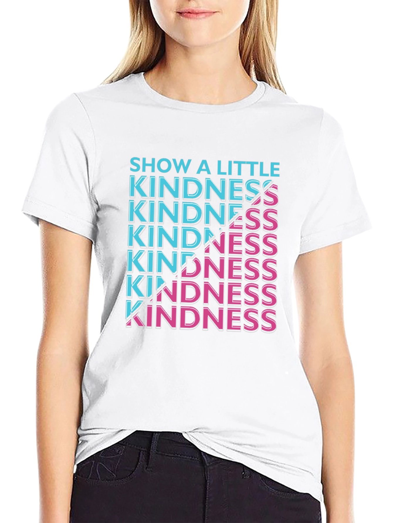 Show a Little Kindness Graphic Tee - Black