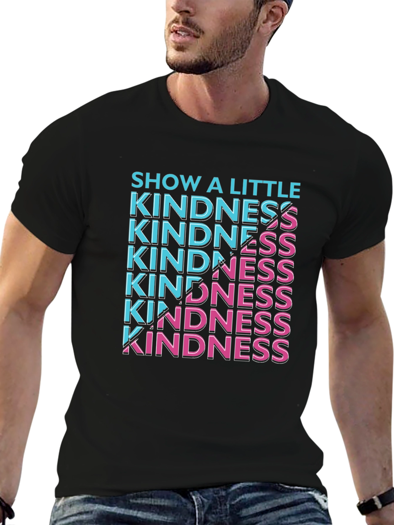 Show a Little Kindness Graphic Tee - Black