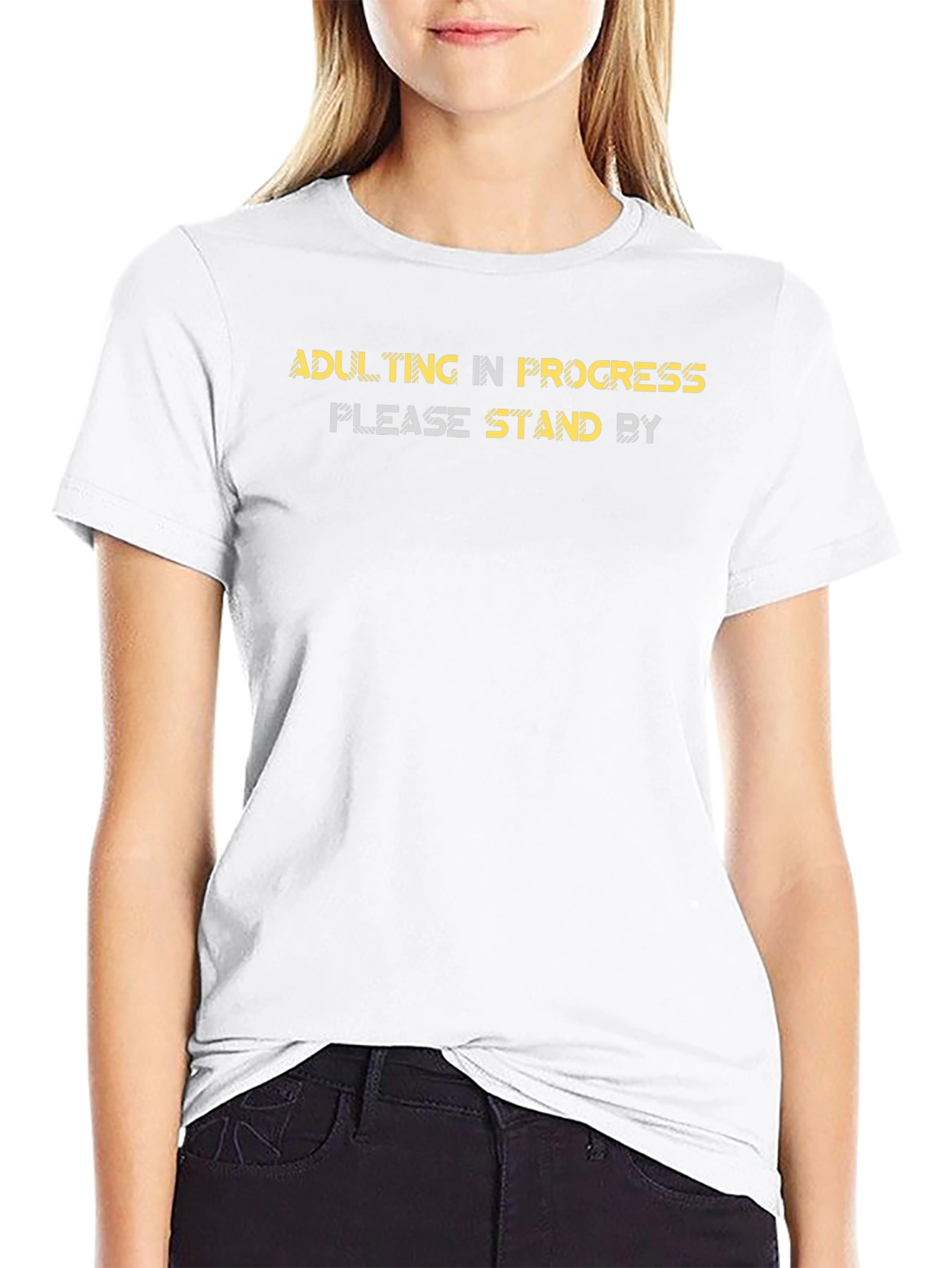 Adulting In Progress Black Graphic Tee
