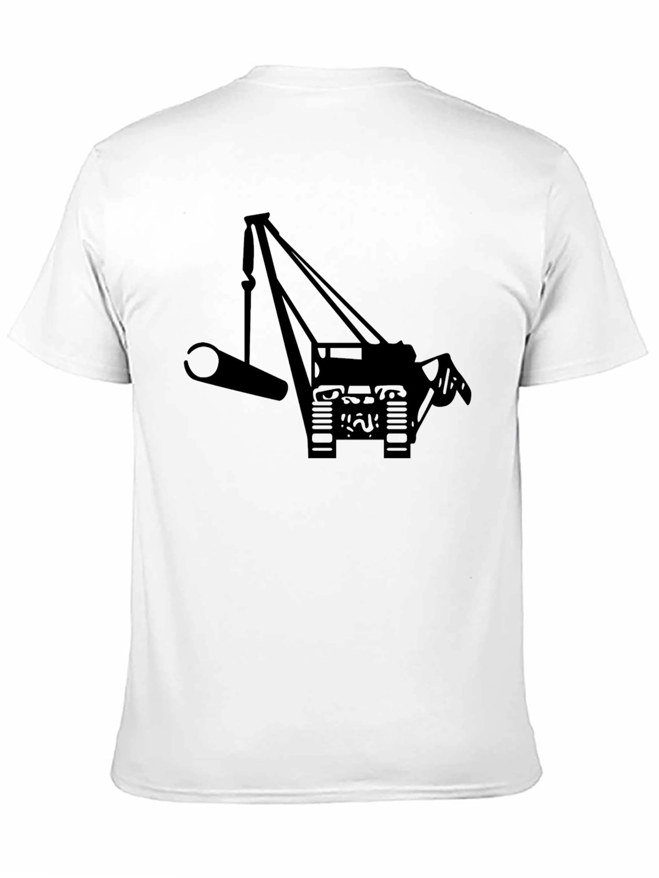Crane Silhouette Graphic Tee - Black Cotton Blend