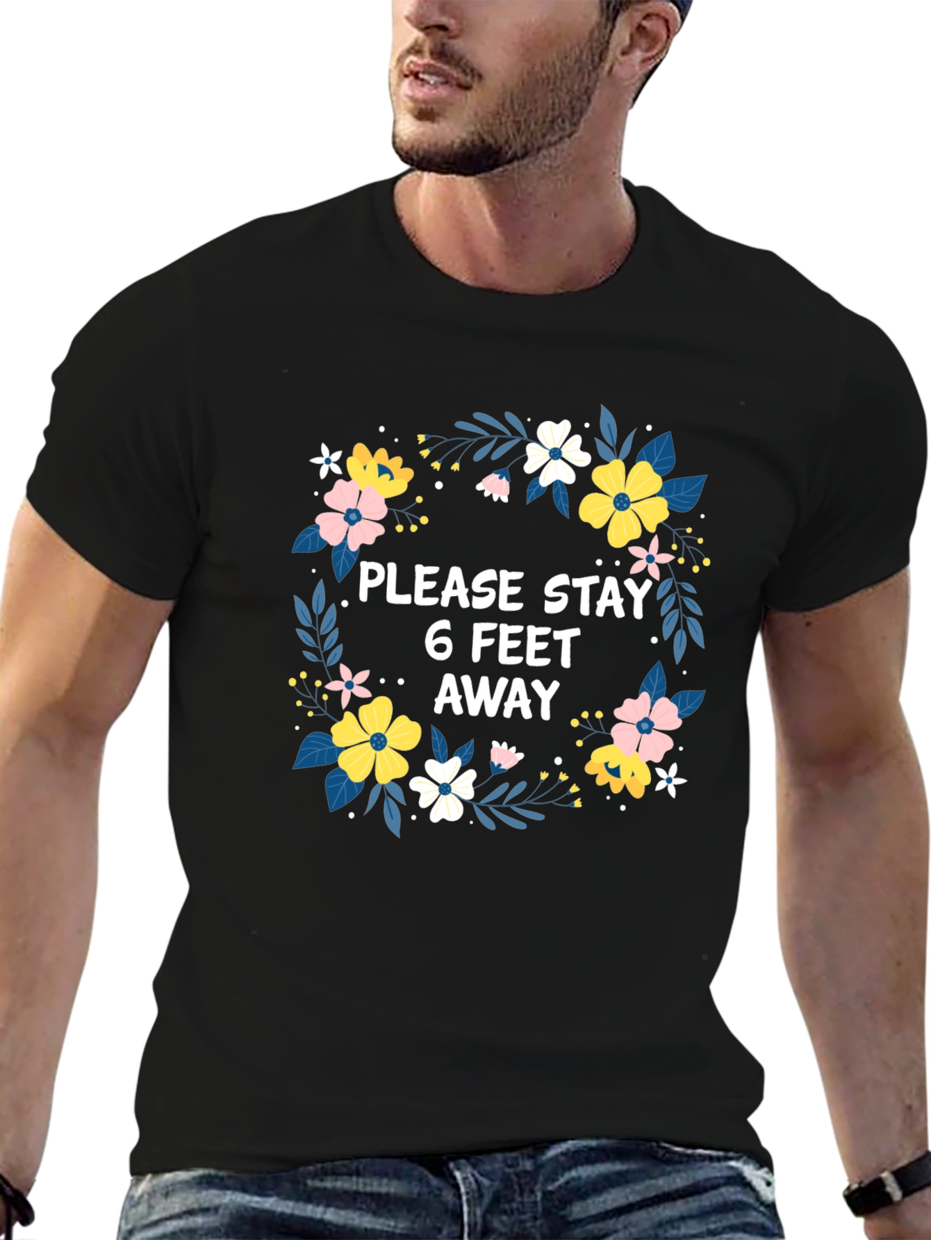 Stay Away Floral Graphic T-Shirt