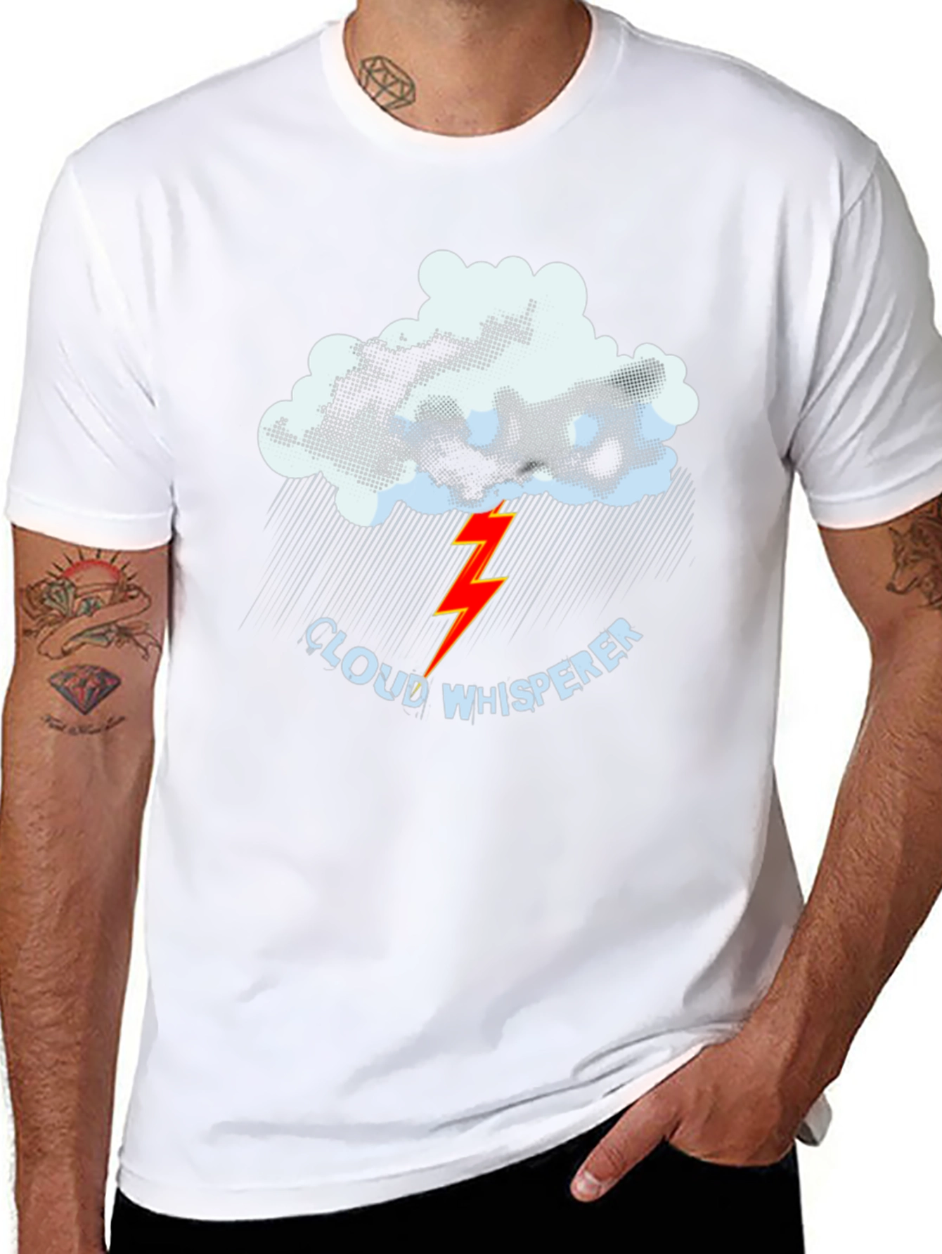 Cloud Whisperer Graphic Tee - Black Cotton