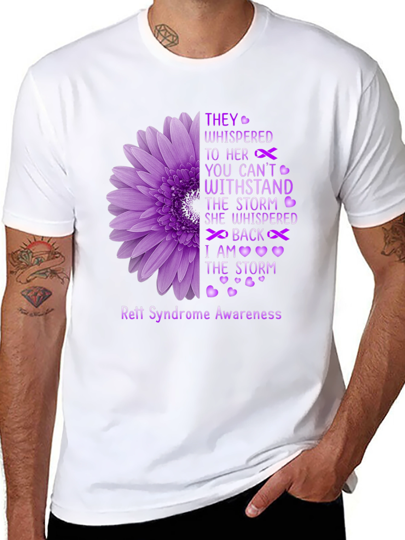 Rett Syndrome Awareness T-Shirt Flower Design