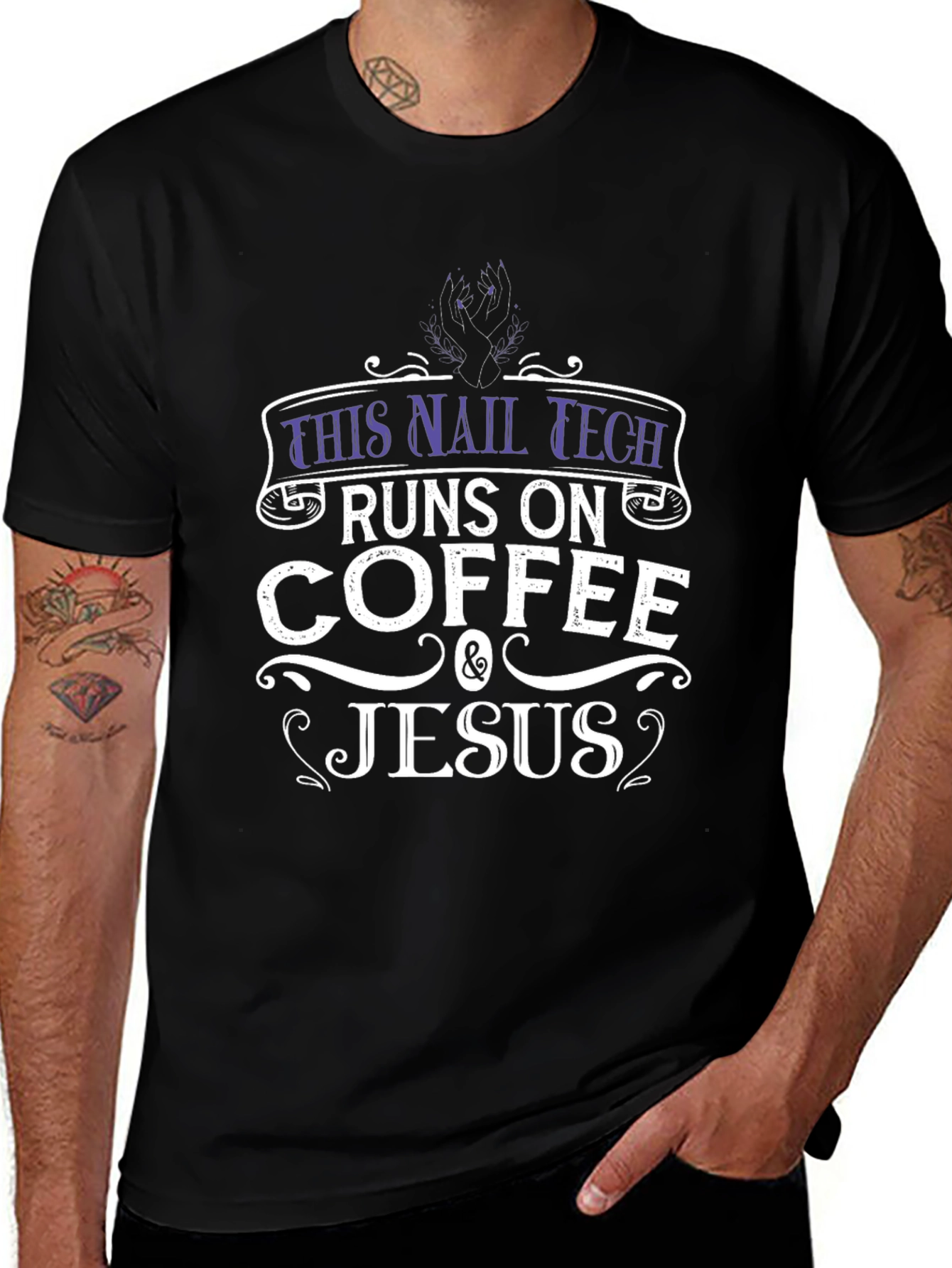 Nail Tech Coffee and Jesus T-Shirt