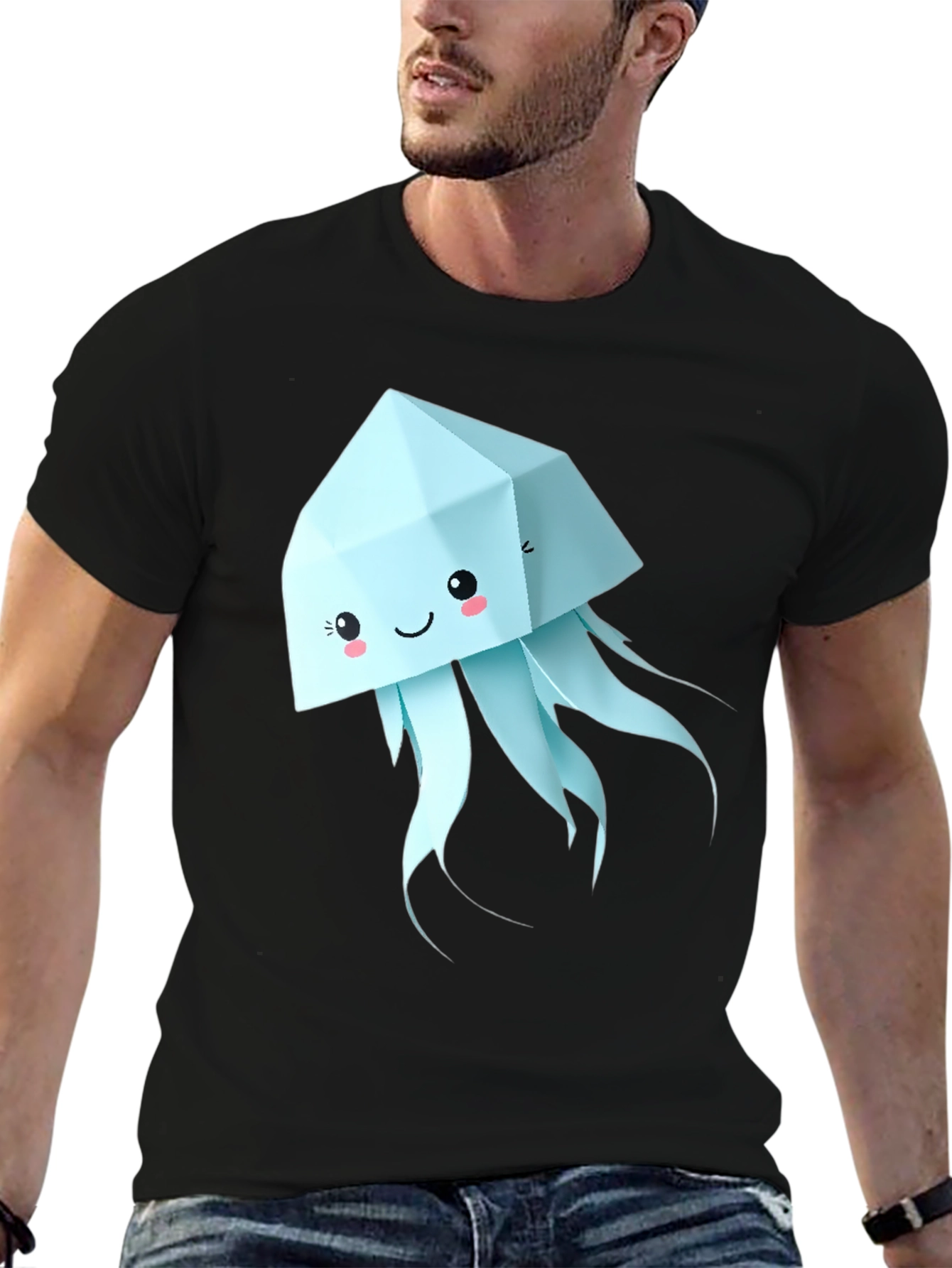 Cute Origami Jellyfish Graphic Tee