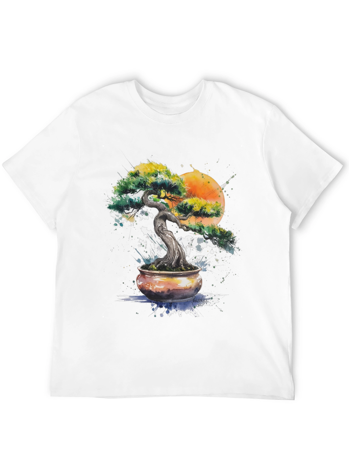 Bonsai Tree Graphic T-Shirt - Nature Inspired Design