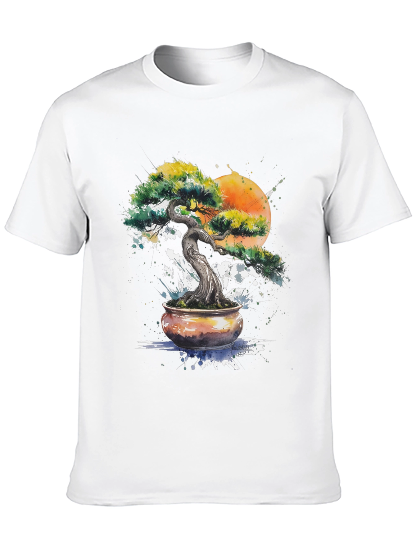 Bonsai Tree Graphic T-Shirt - Nature Inspired Design