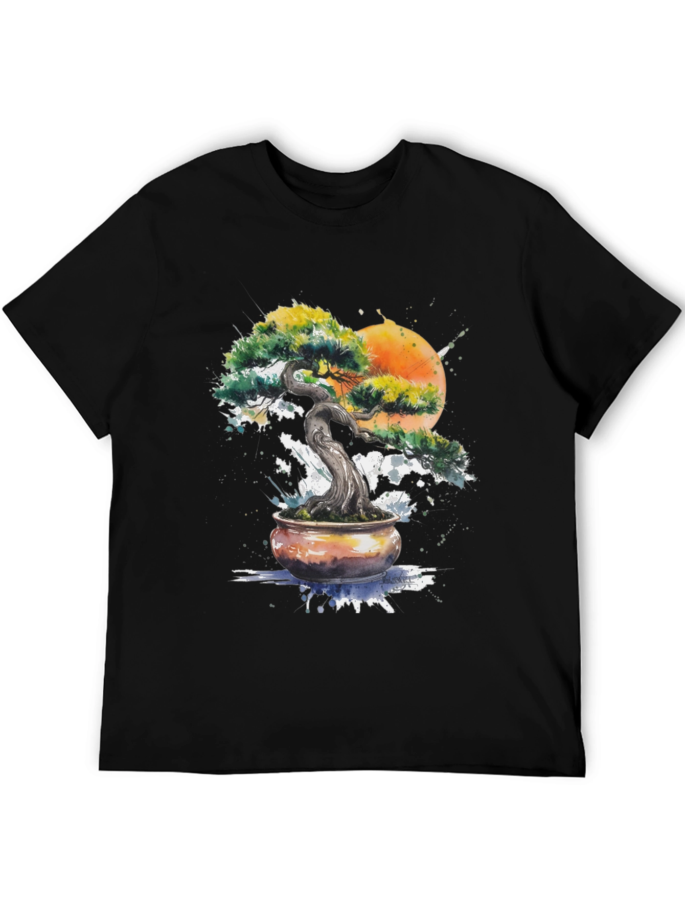 Bonsai Tree Graphic T-Shirt - Nature Inspired Design