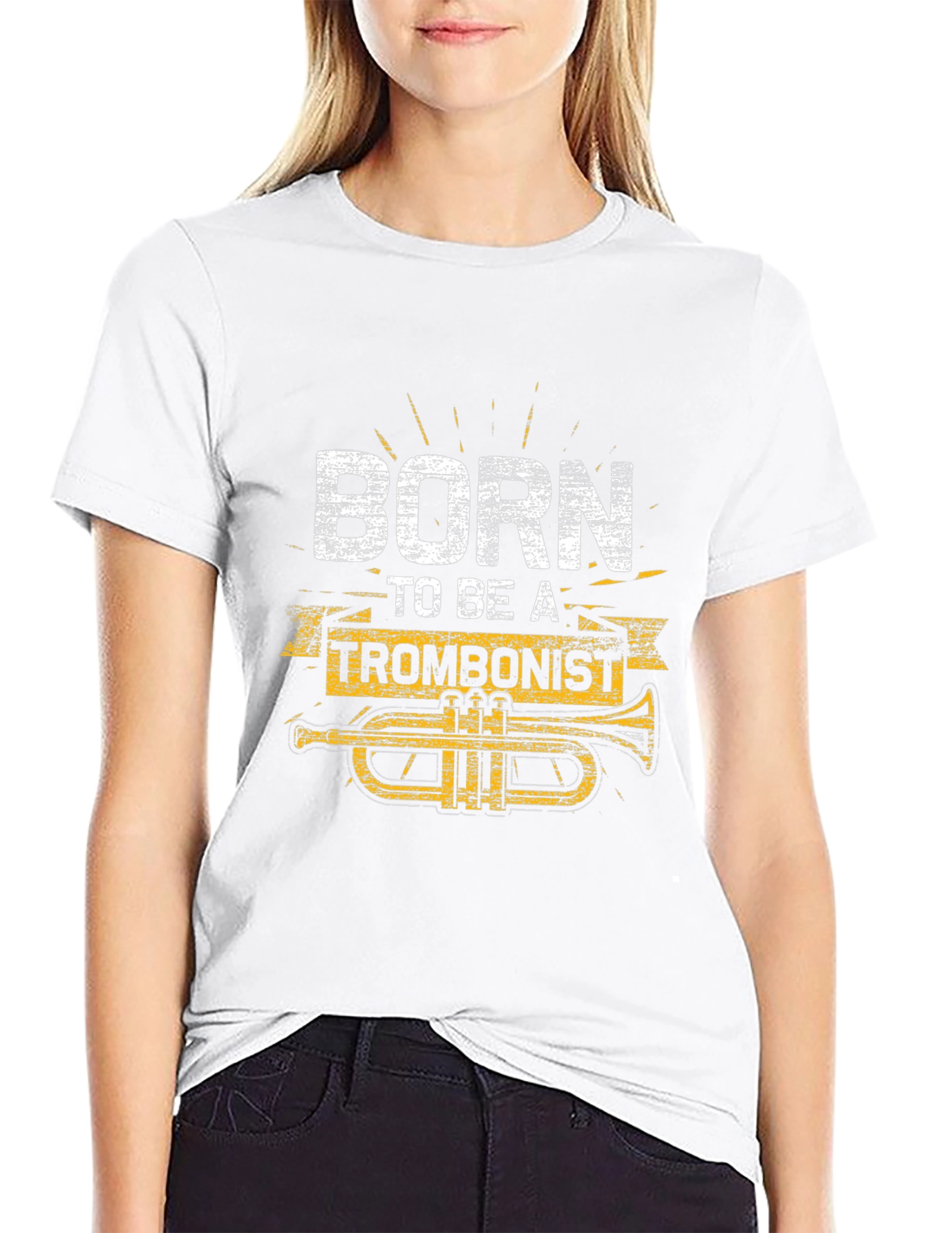Born to Be a Trombonist Black T-Shirt