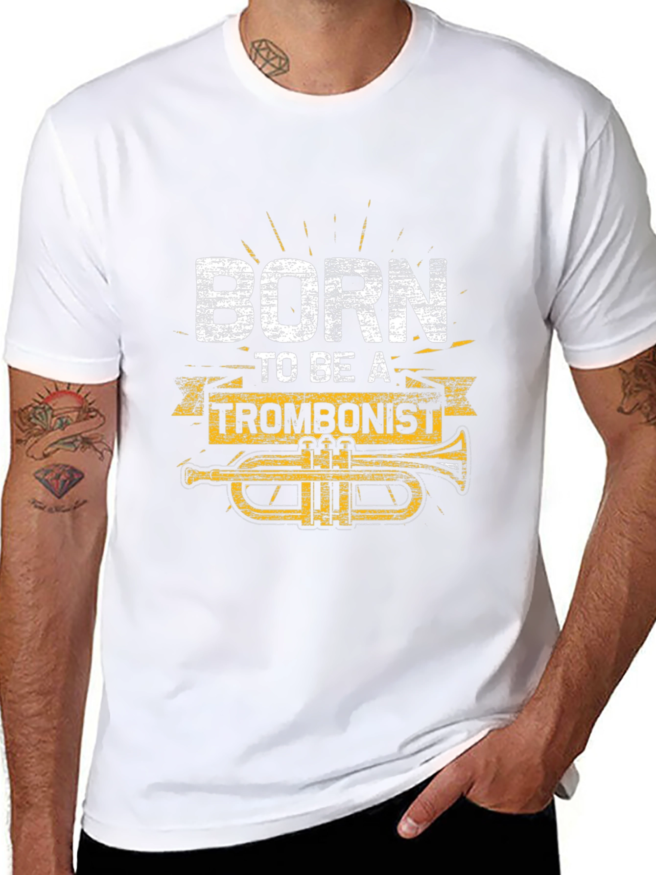 Born to Be a Trombonist Black T-Shirt