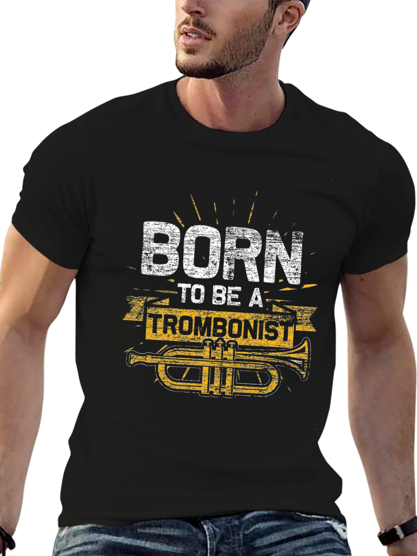 Born to Be a Trombonist Black T-Shirt