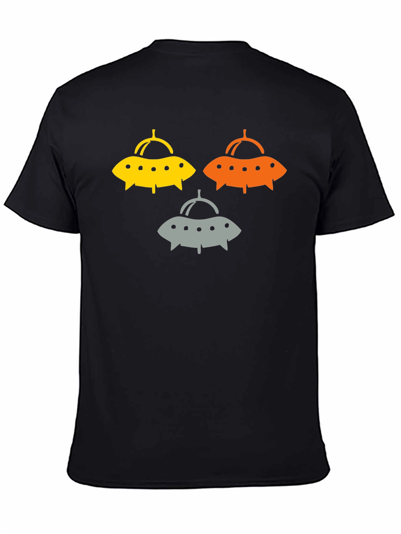 UFO Graphic Tee - Sci-Fi Style Black T-Shirt