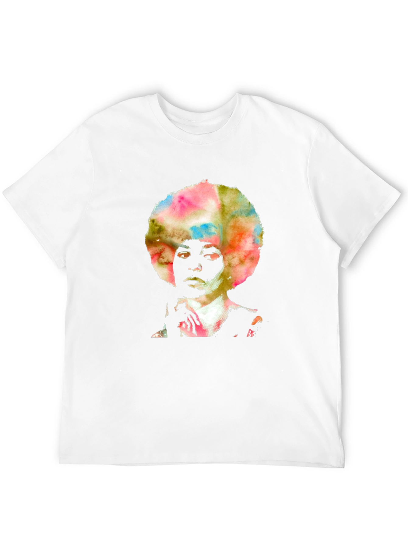 Retro Afro Art Mens Black T-Shirt