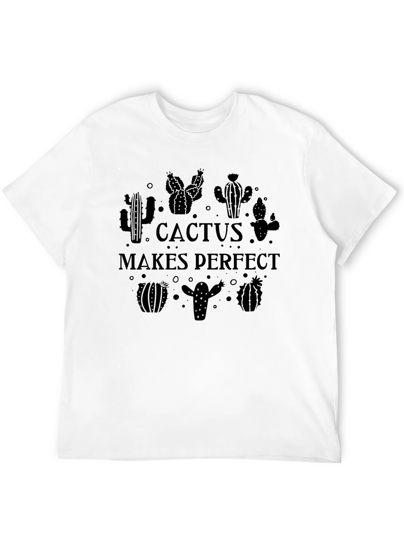 Cactus Makes Perfect Black T-Shirt