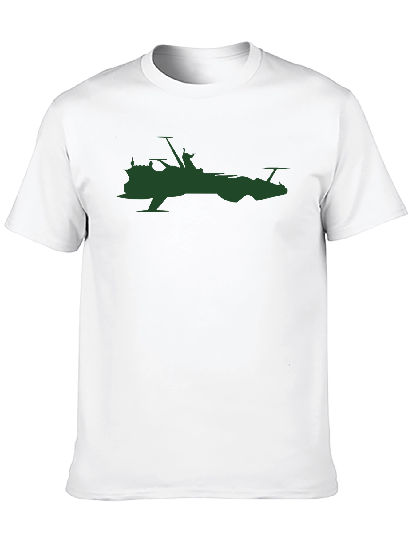 Sci-Fi Ship Silhouette T-Shirt - Black