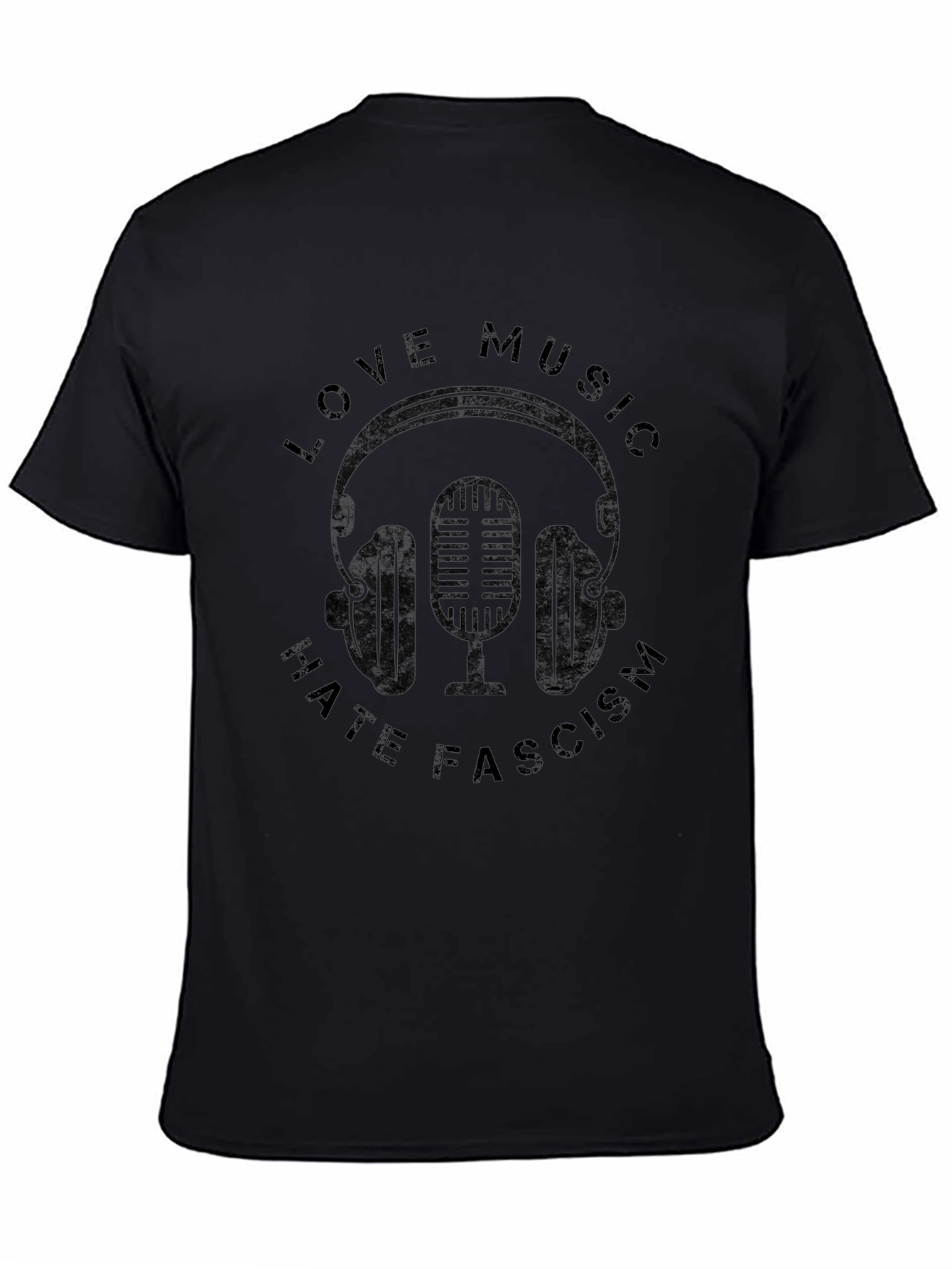 Love Music Hate Fascism Graphic T-Shirt
