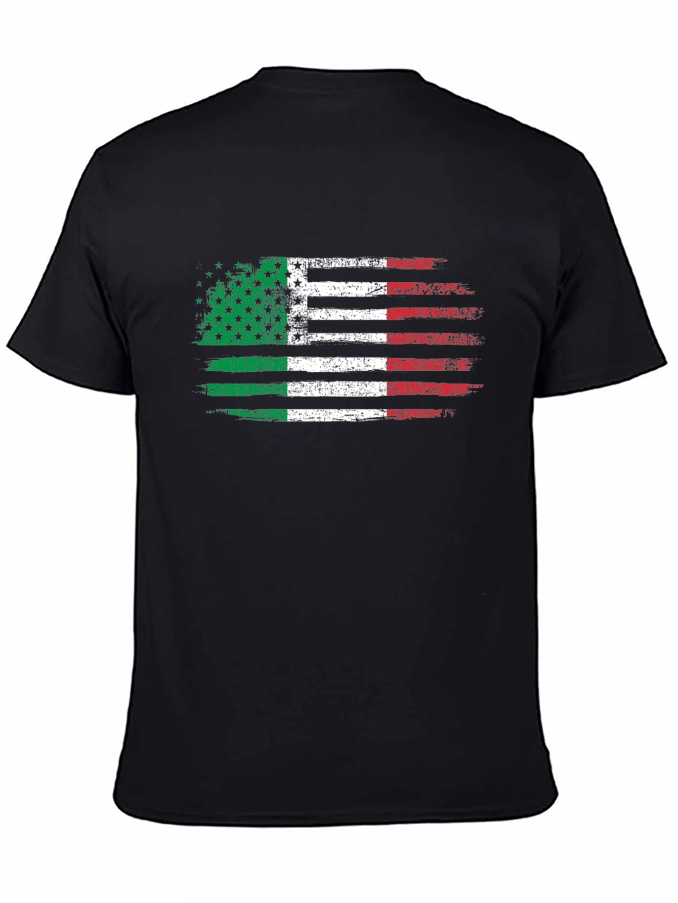 Italian American Flag T-Shirt - Distressed Graphic Tee