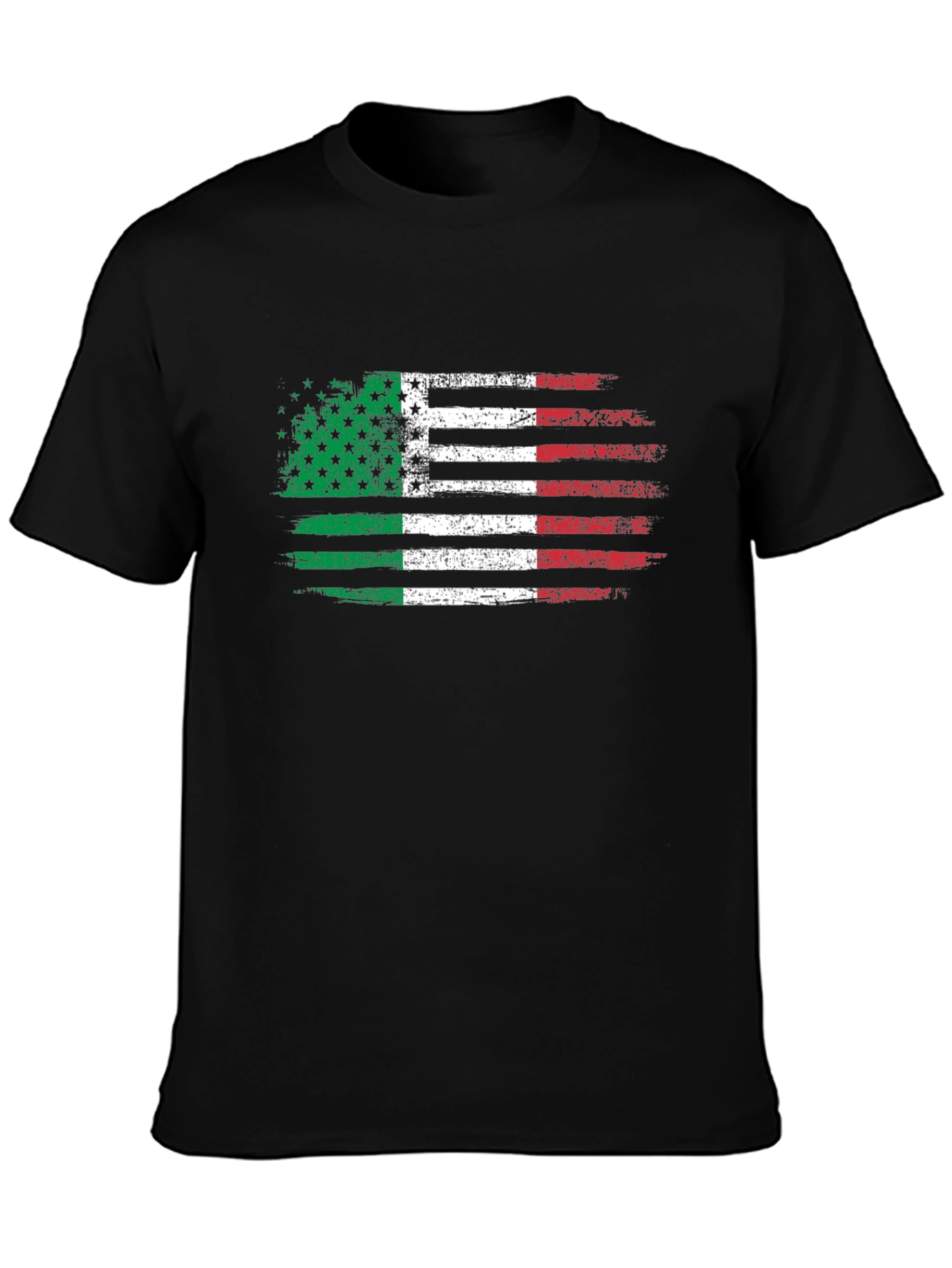 Italian American Flag T-Shirt - Distressed Graphic Tee