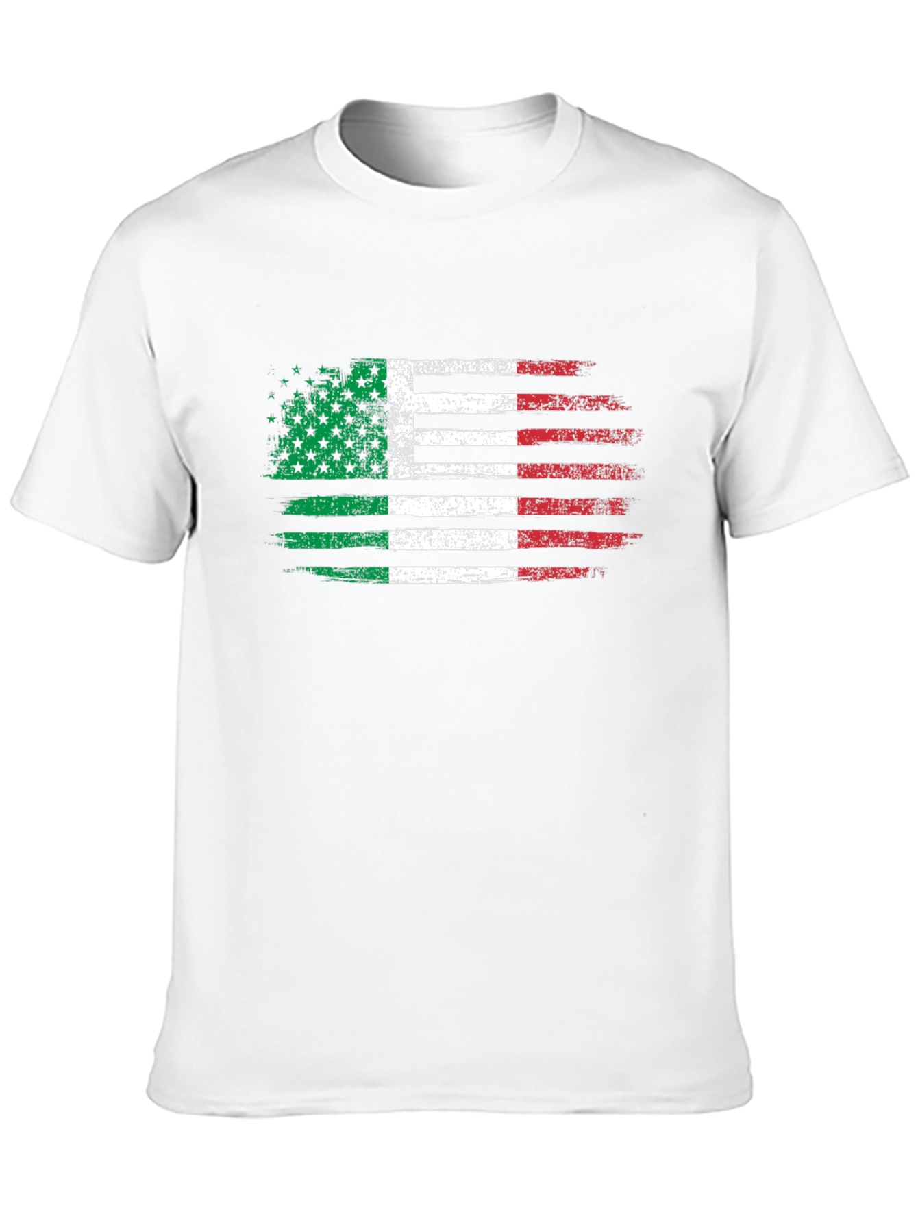 Italian American Flag T-Shirt - Distressed Graphic Tee