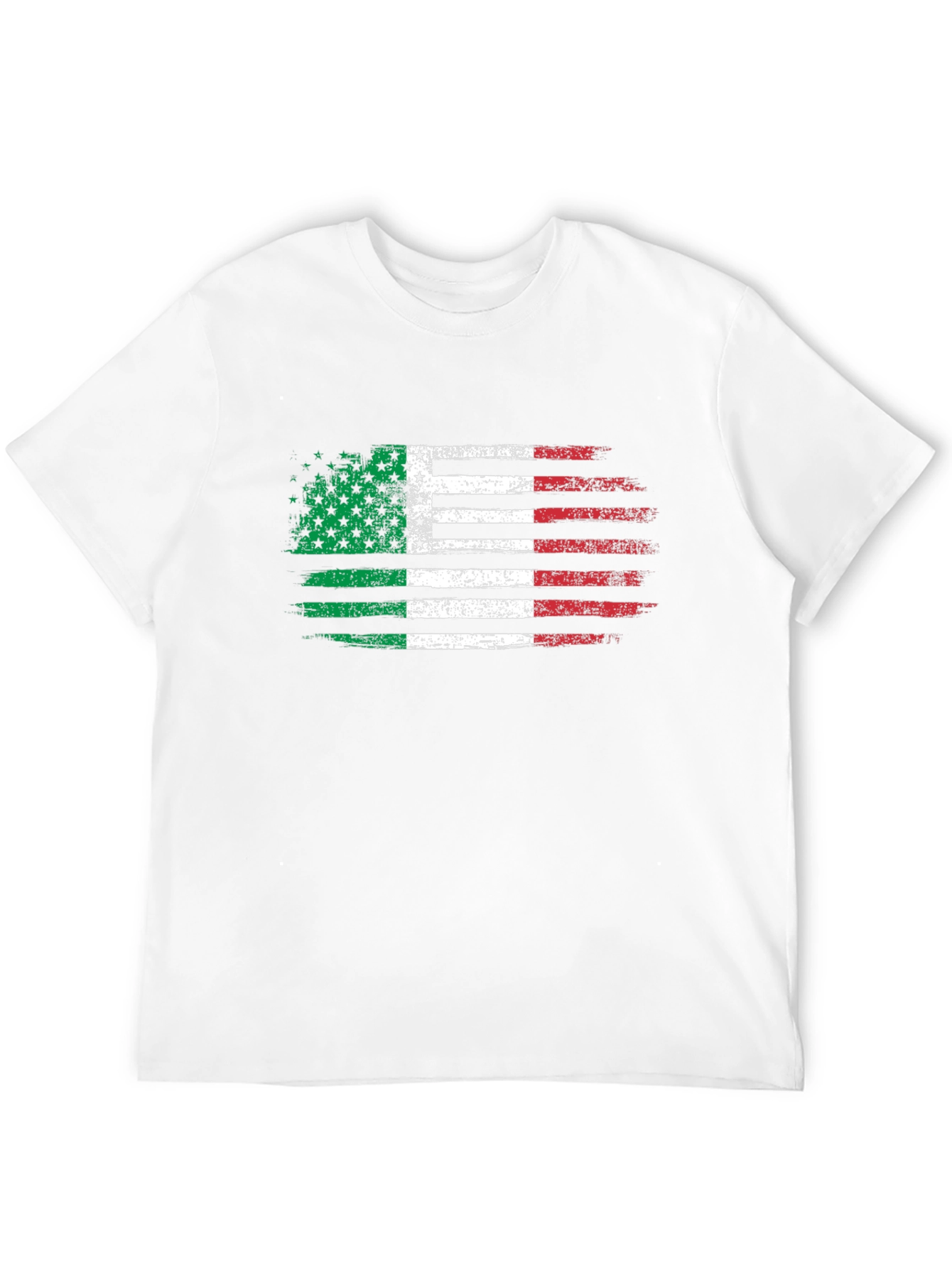 Italian American Flag T-Shirt - Distressed Graphic Tee