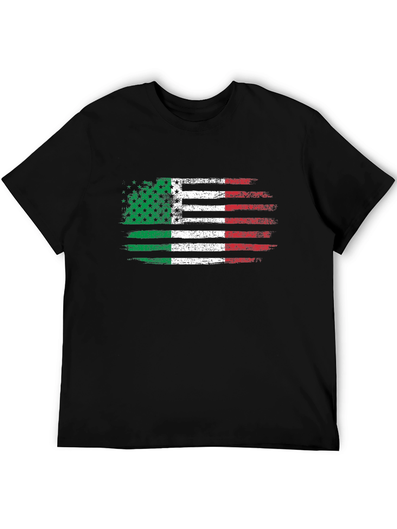 Italian American Flag T-Shirt - Distressed Graphic Tee