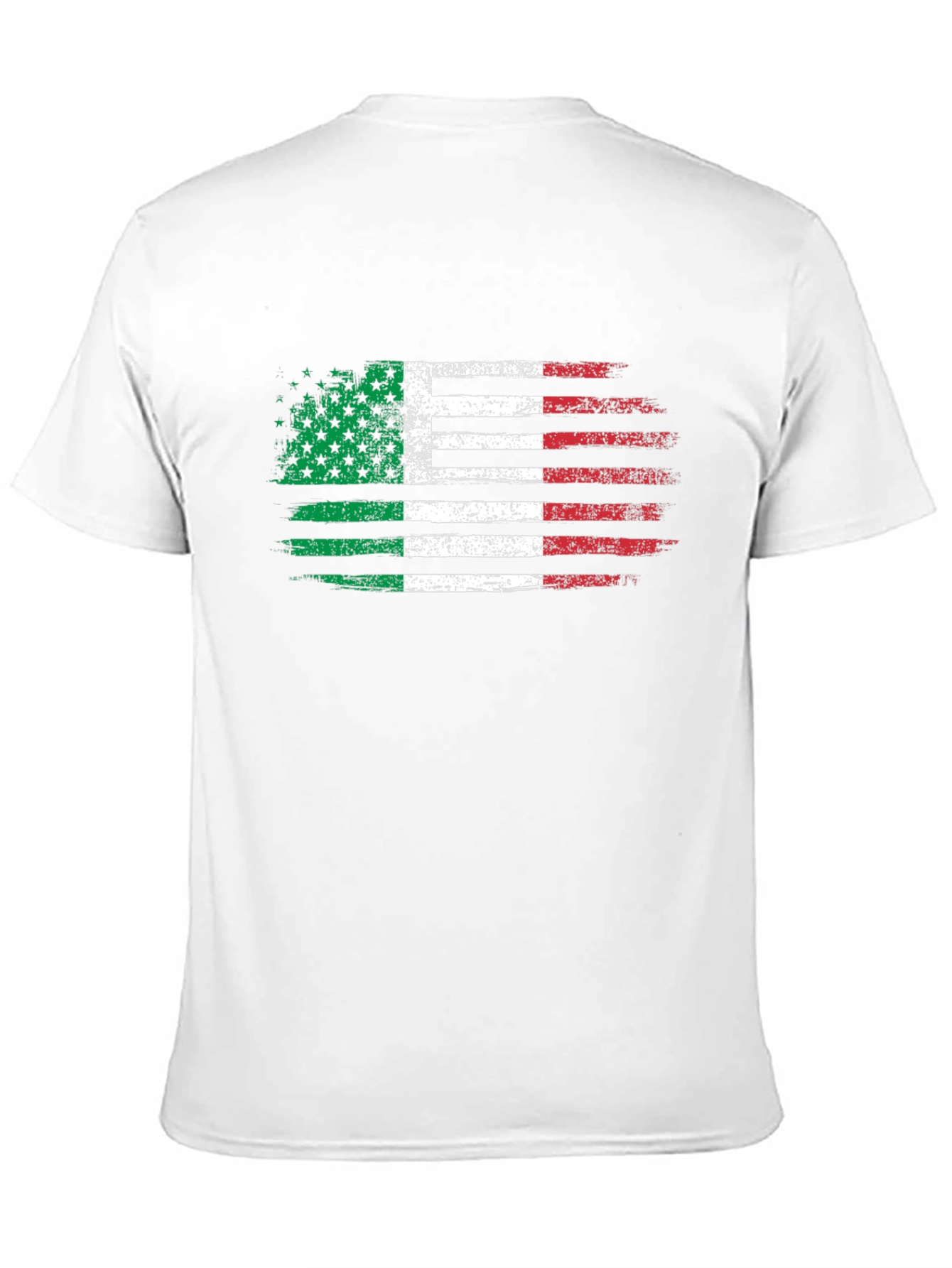 Italian American Flag T-Shirt - Distressed Graphic Tee