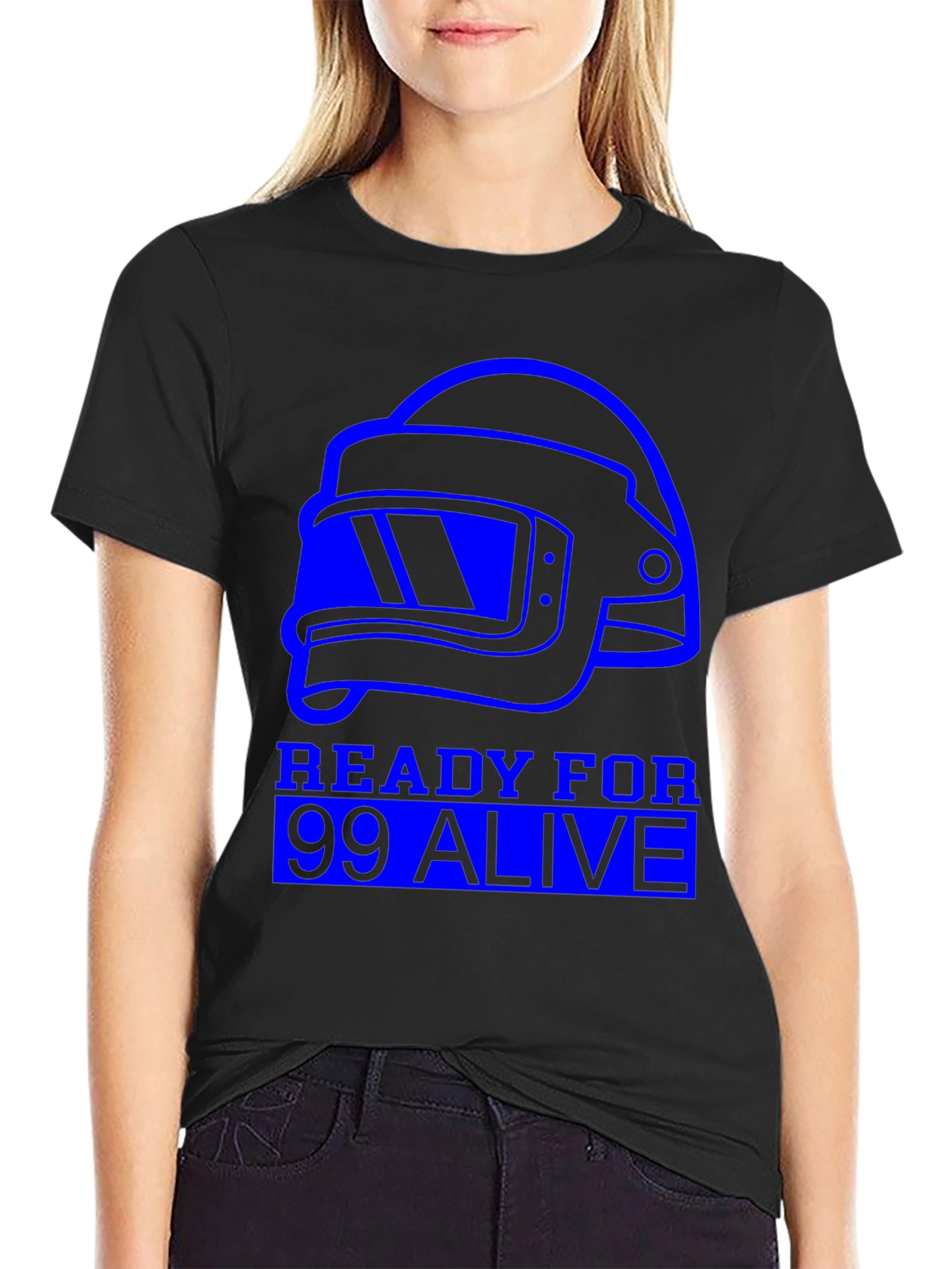 Ready For 99 Alive Black Graphic Tee