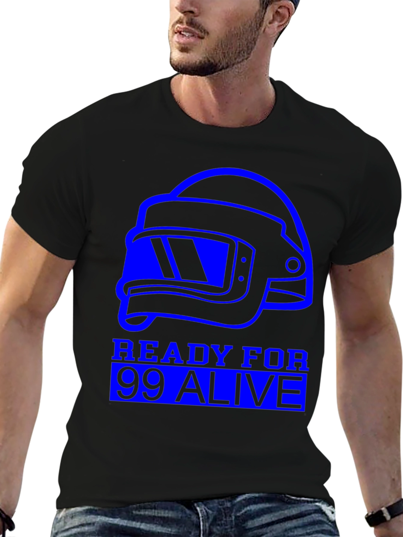 Ready For 99 Alive Black Graphic Tee
