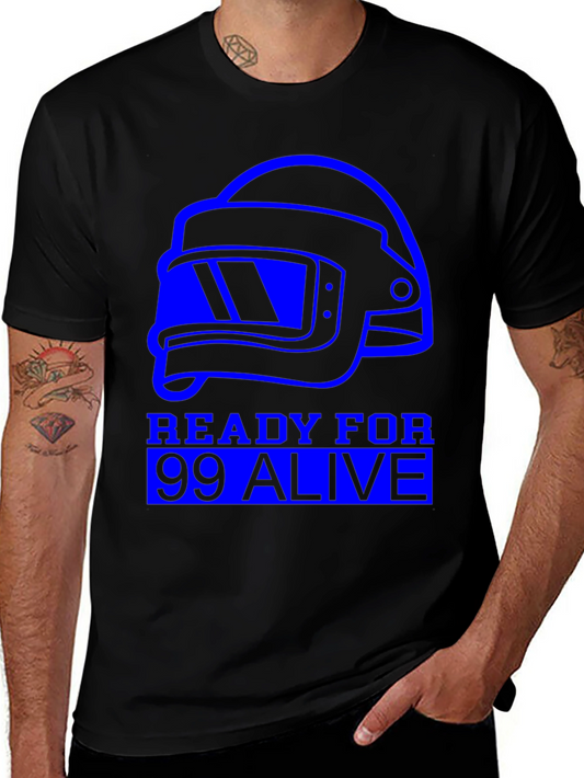 Ready For 99 Alive Black Graphic Tee