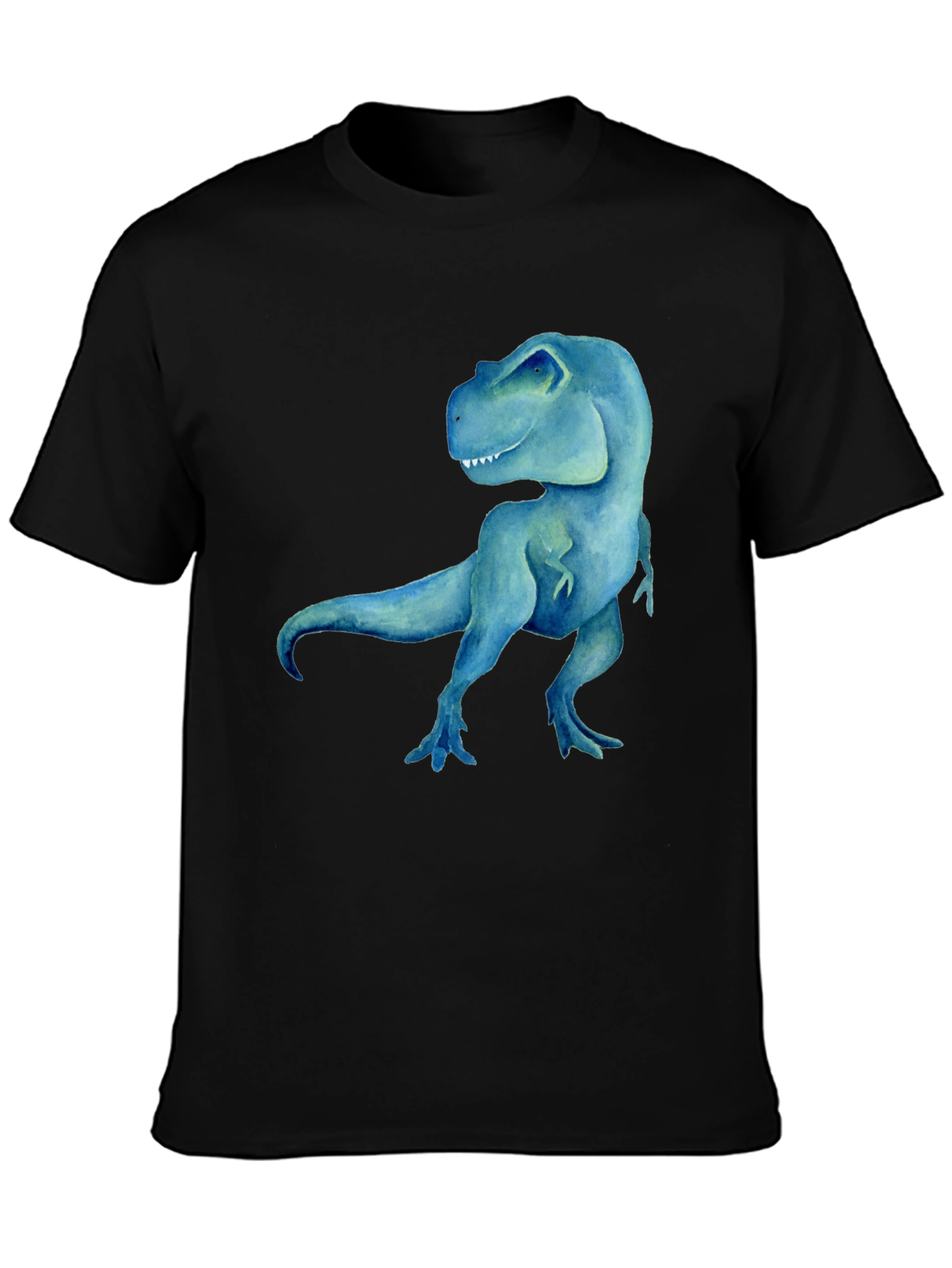 Blue Dinosaur Graphic Tee - Mens Black T-Shirt