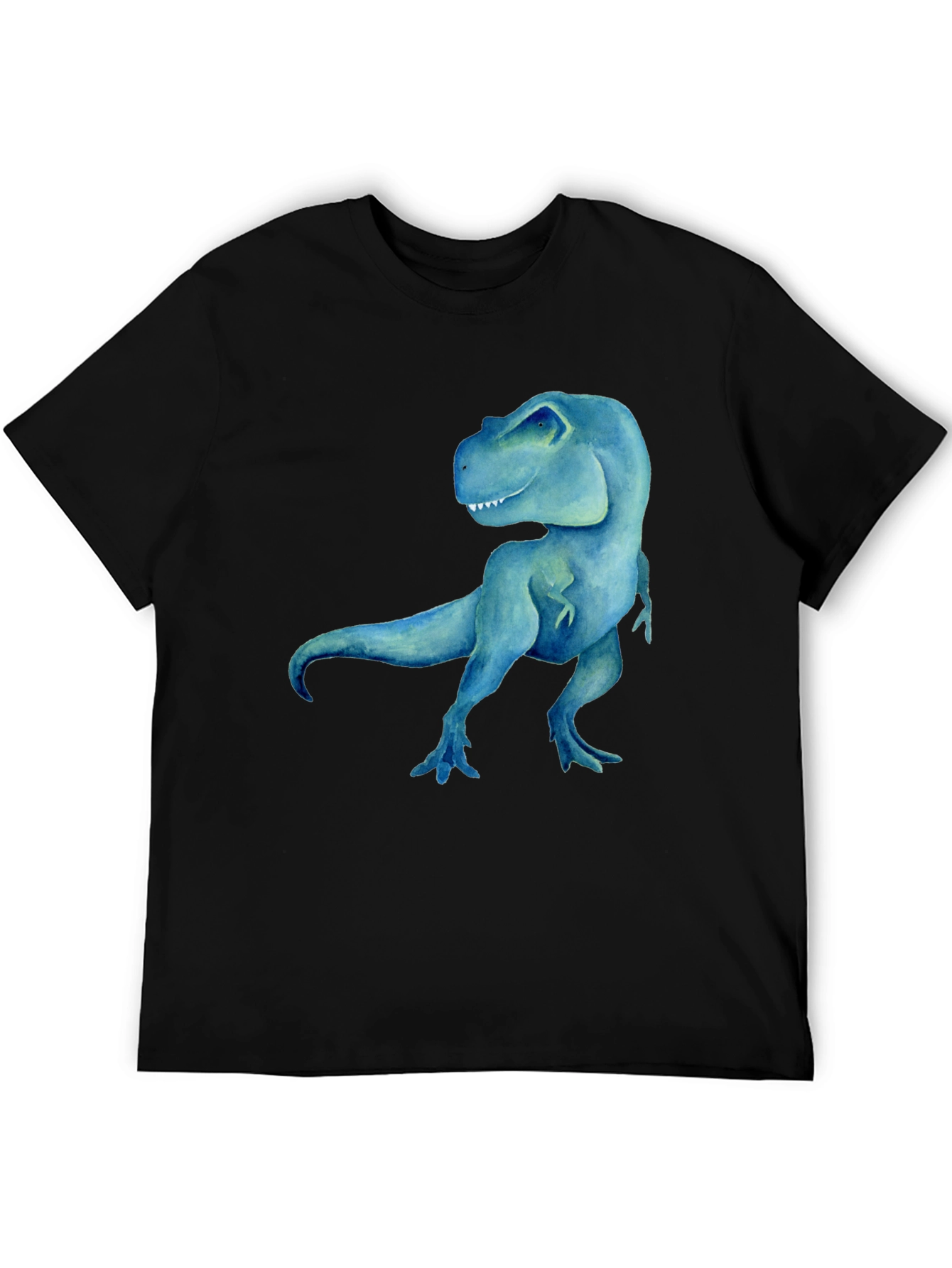 Blue Dinosaur Graphic Tee - Mens Black T-Shirt