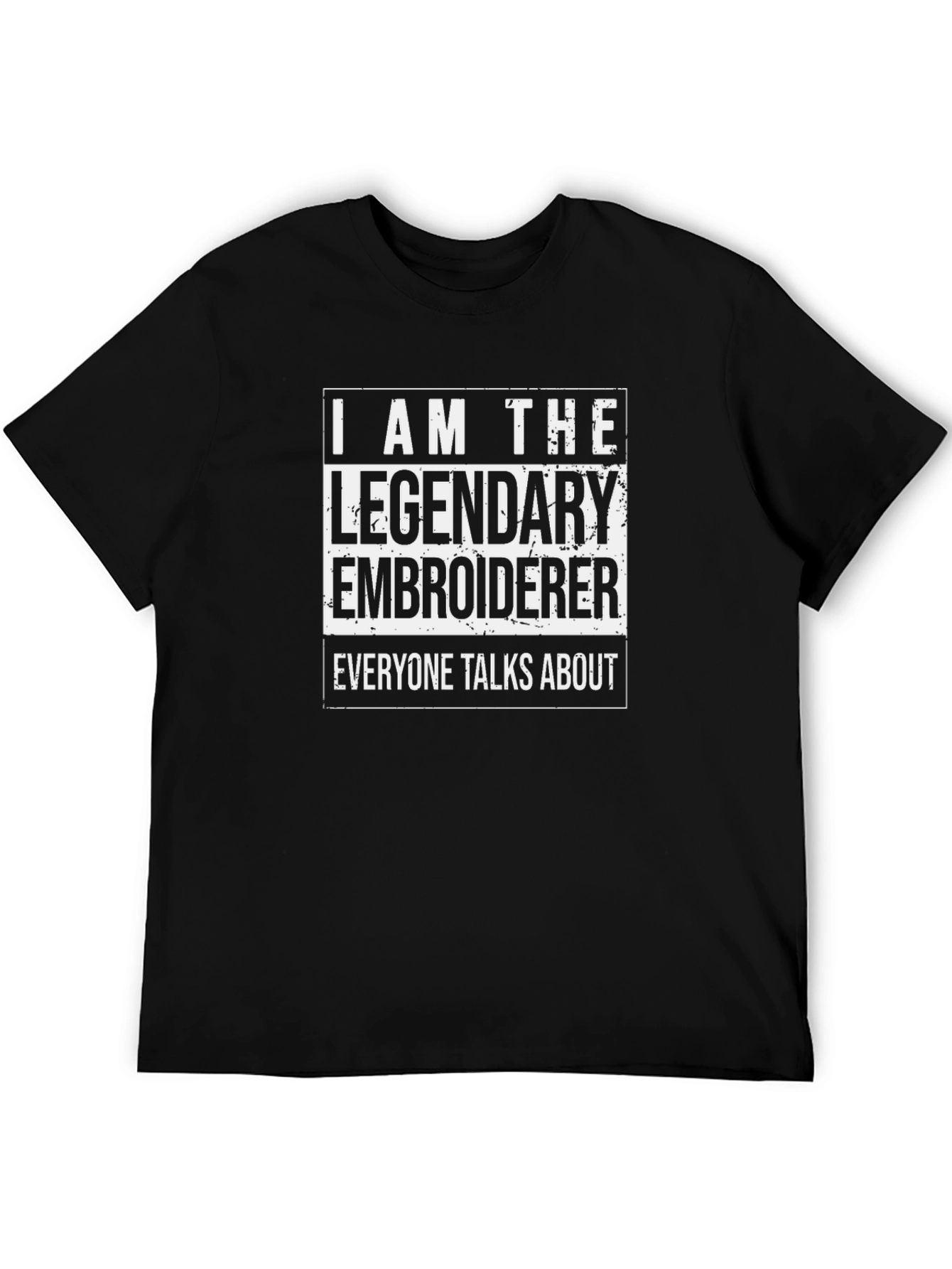 Legendary Embroiderer Graphic Tee - Black Cotton T-Shirt