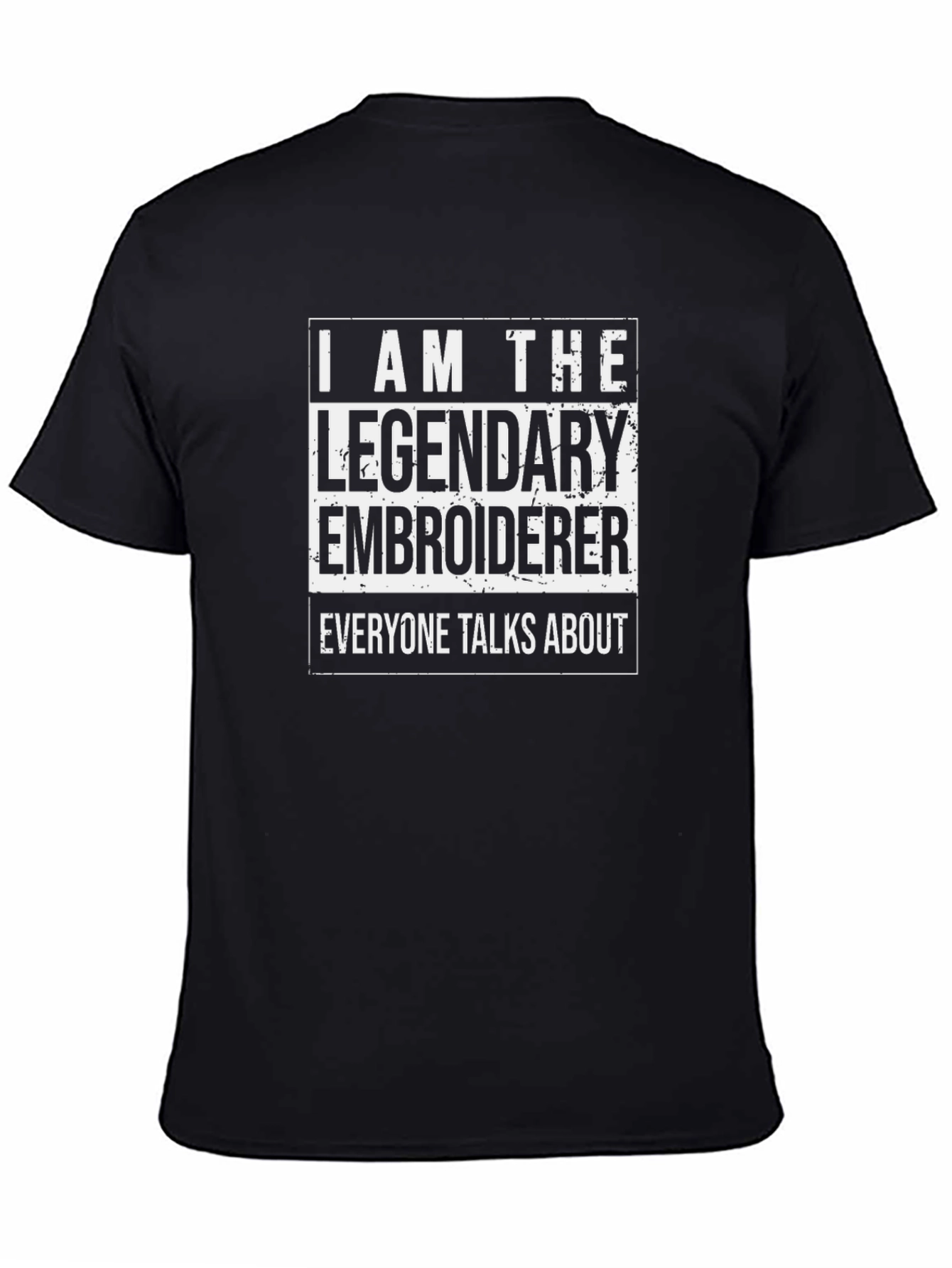 Legendary Embroiderer Graphic Tee - Black Cotton T-Shirt