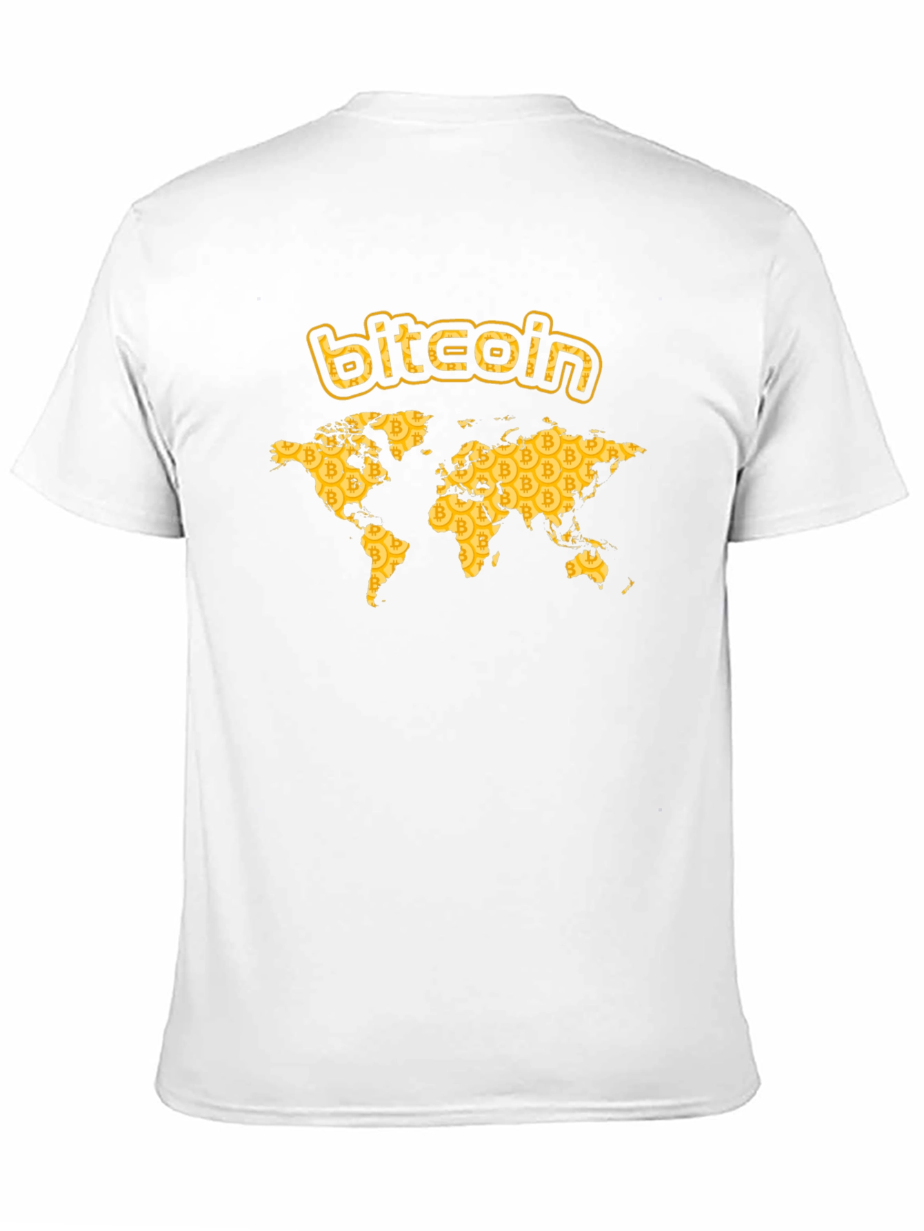 Bitcoin World Map Graphic T-Shirt - Black
