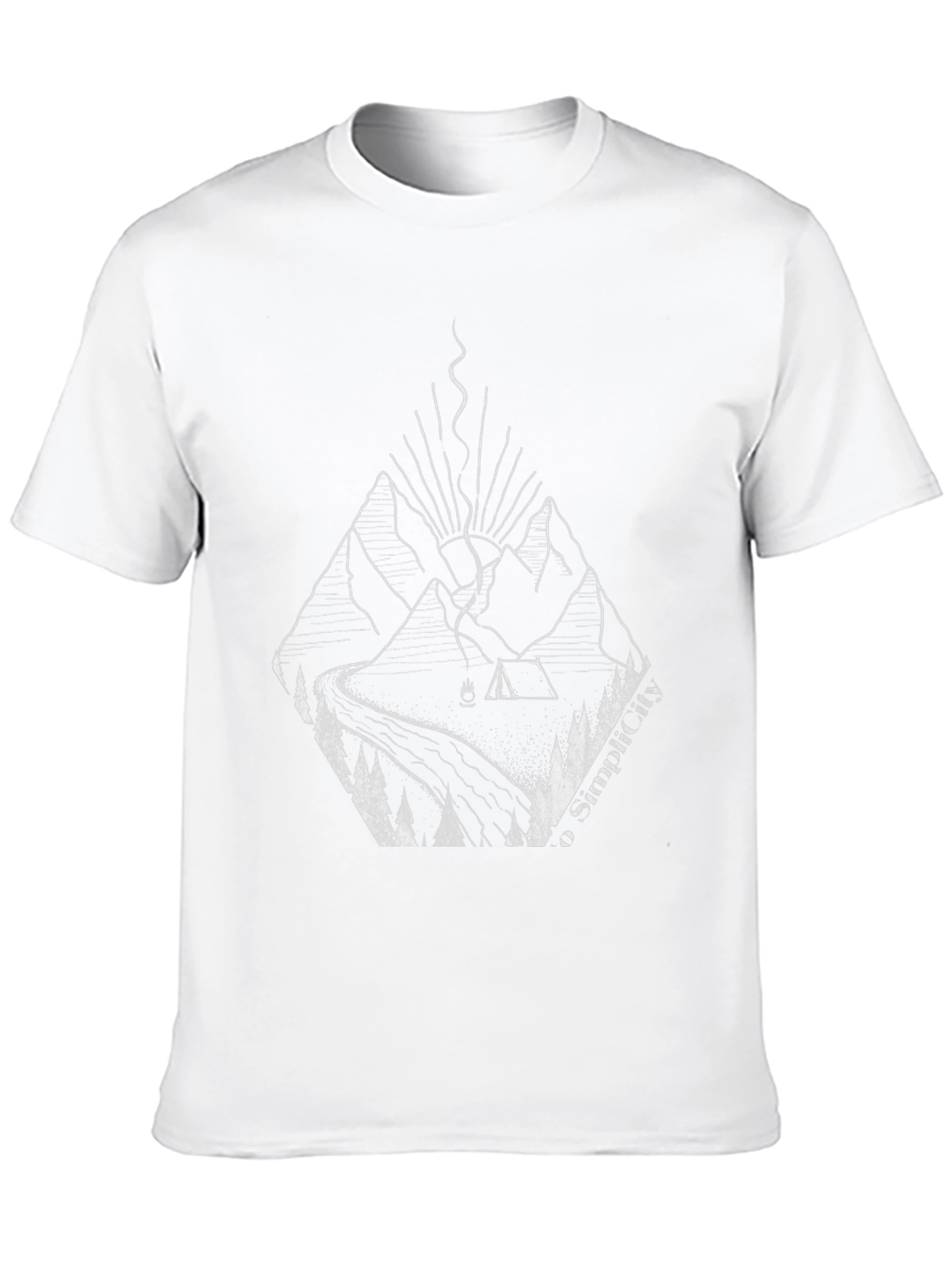 Mountains & Camping Graphic Tee - Embrace Simplicity