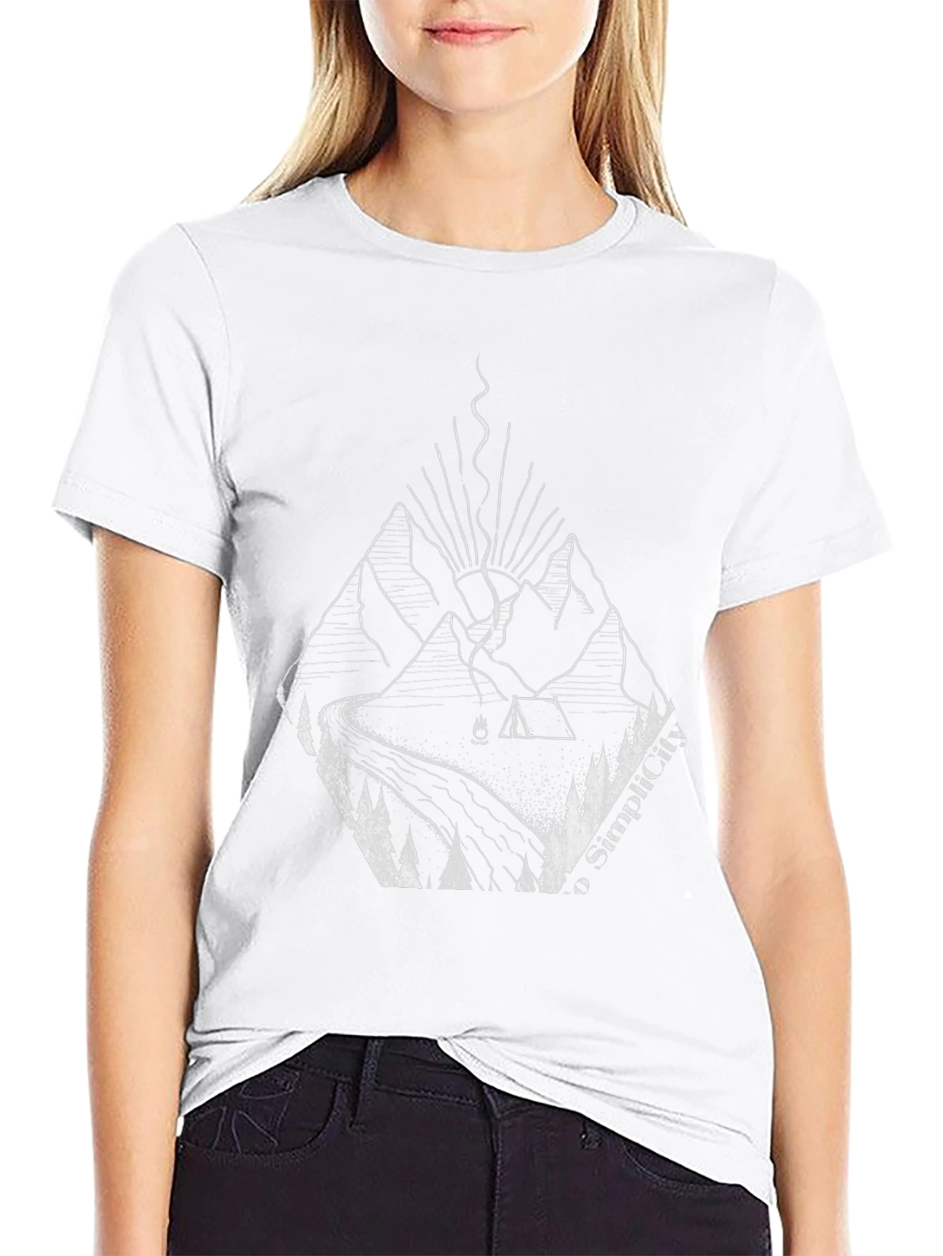 Mountains & Camping Graphic Tee - Embrace Simplicity