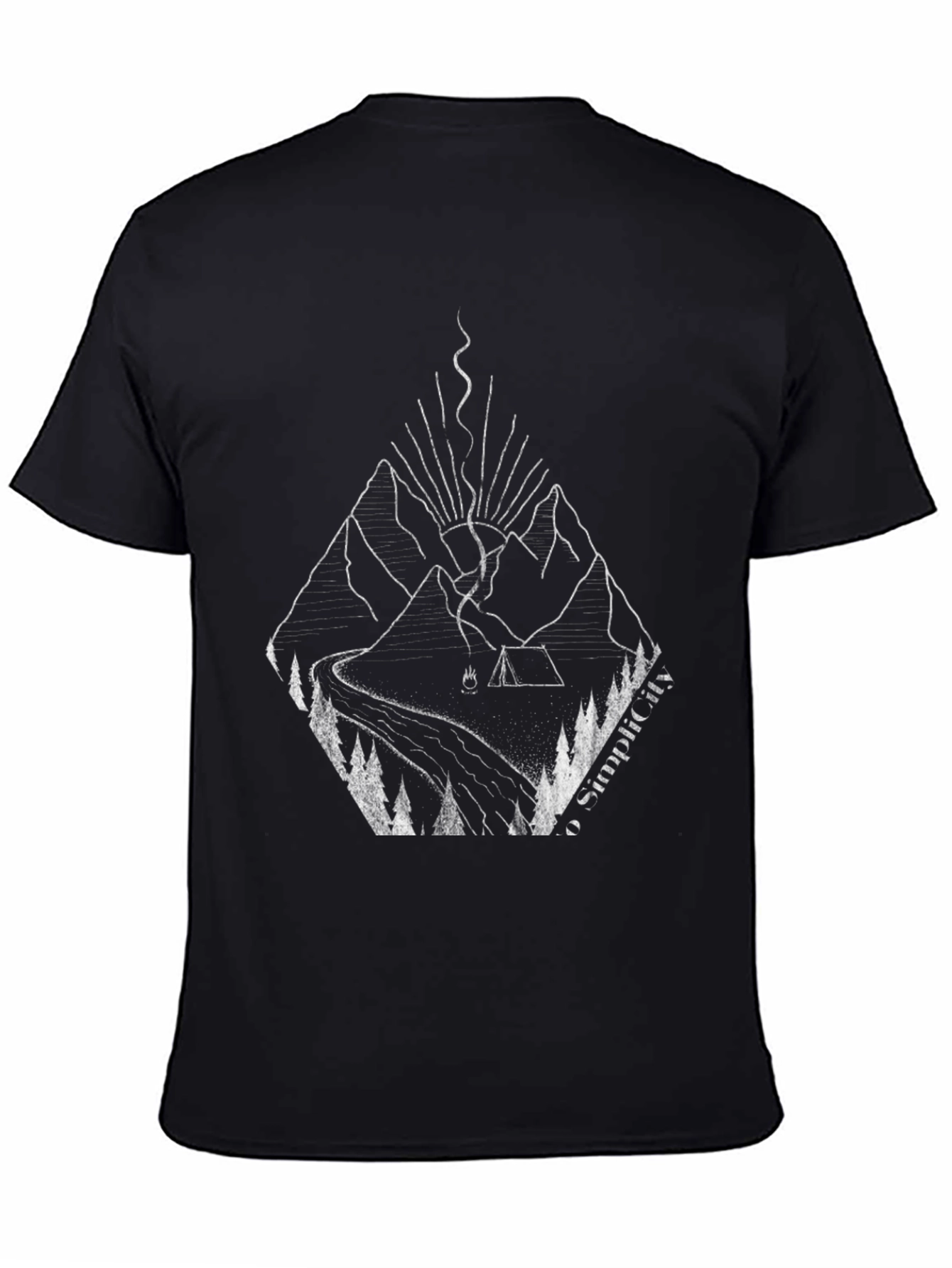 Mountains & Camping Graphic Tee - Embrace Simplicity