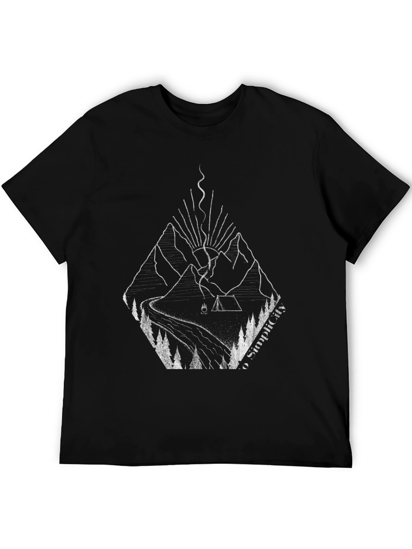 Mountains & Camping Graphic Tee - Embrace Simplicity