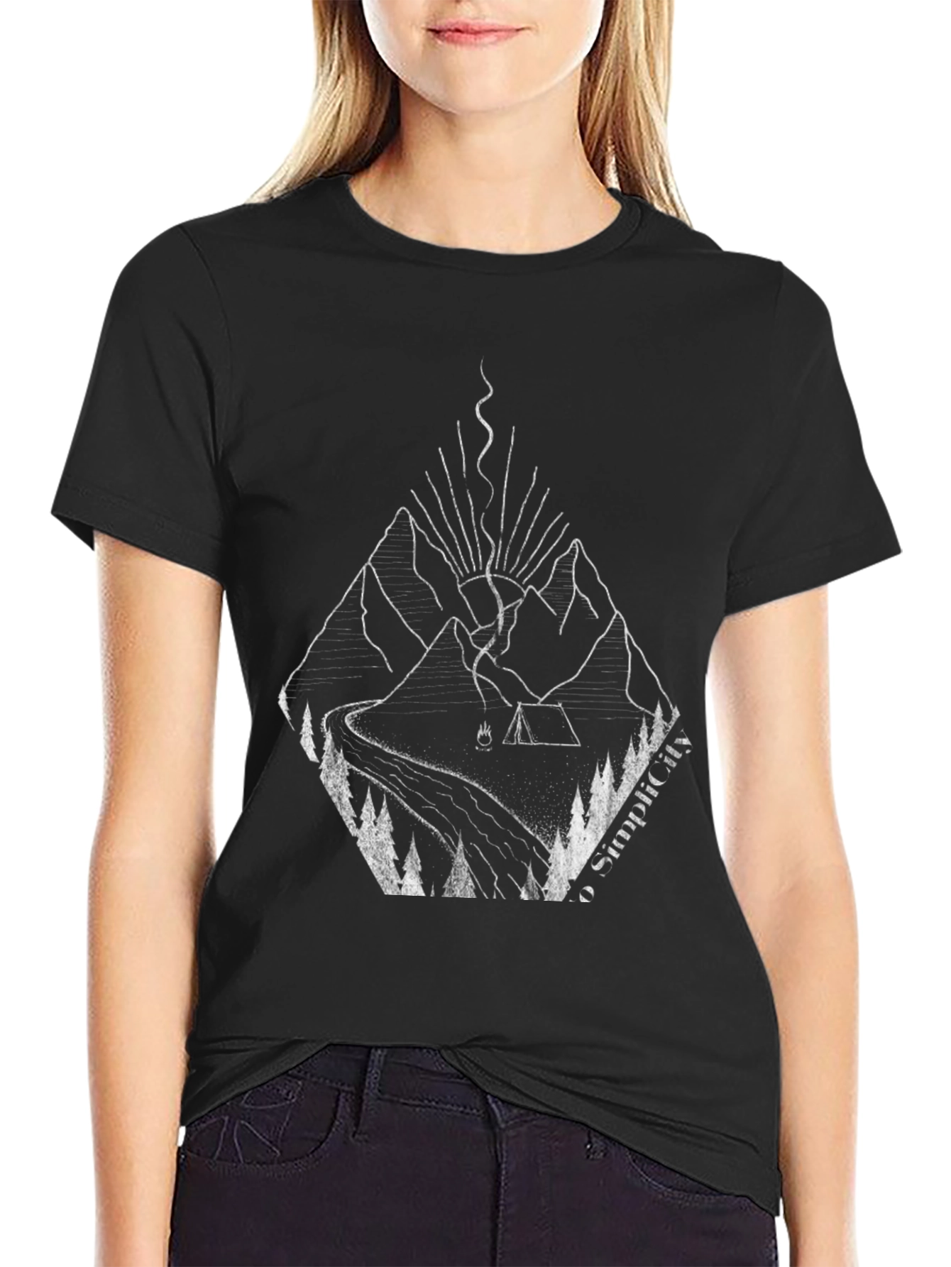 Mountains & Camping Graphic Tee - Embrace Simplicity