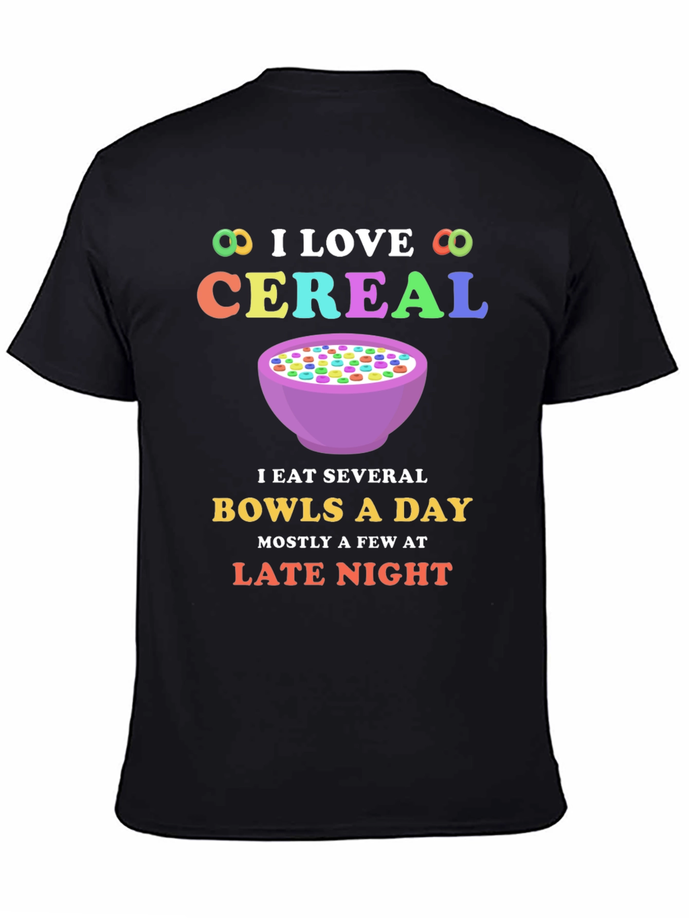 I Love Cereal T-Shirt - Funny Bowl Cereal Design