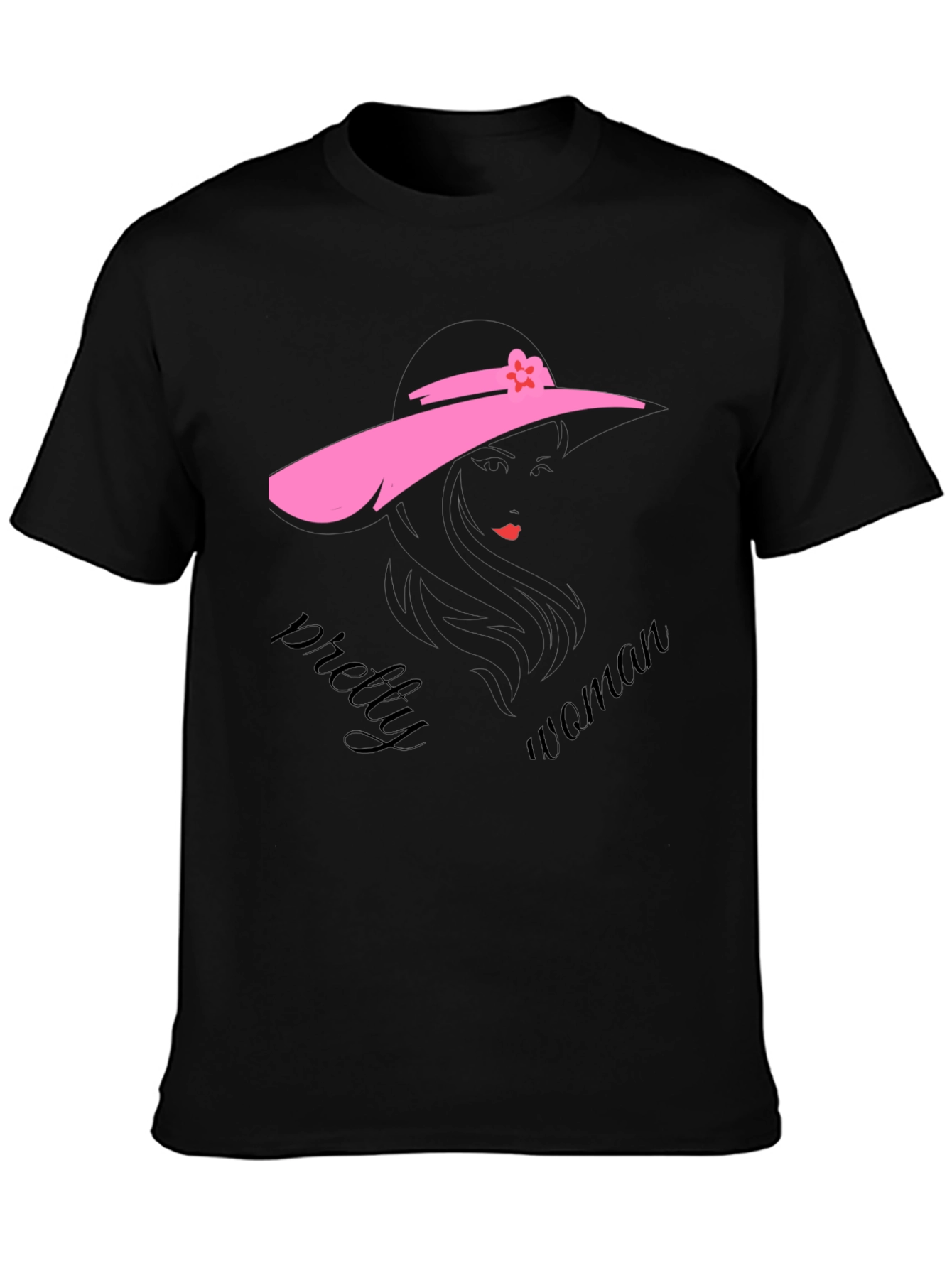 Pretty Woman Graphic Black T-Shirt