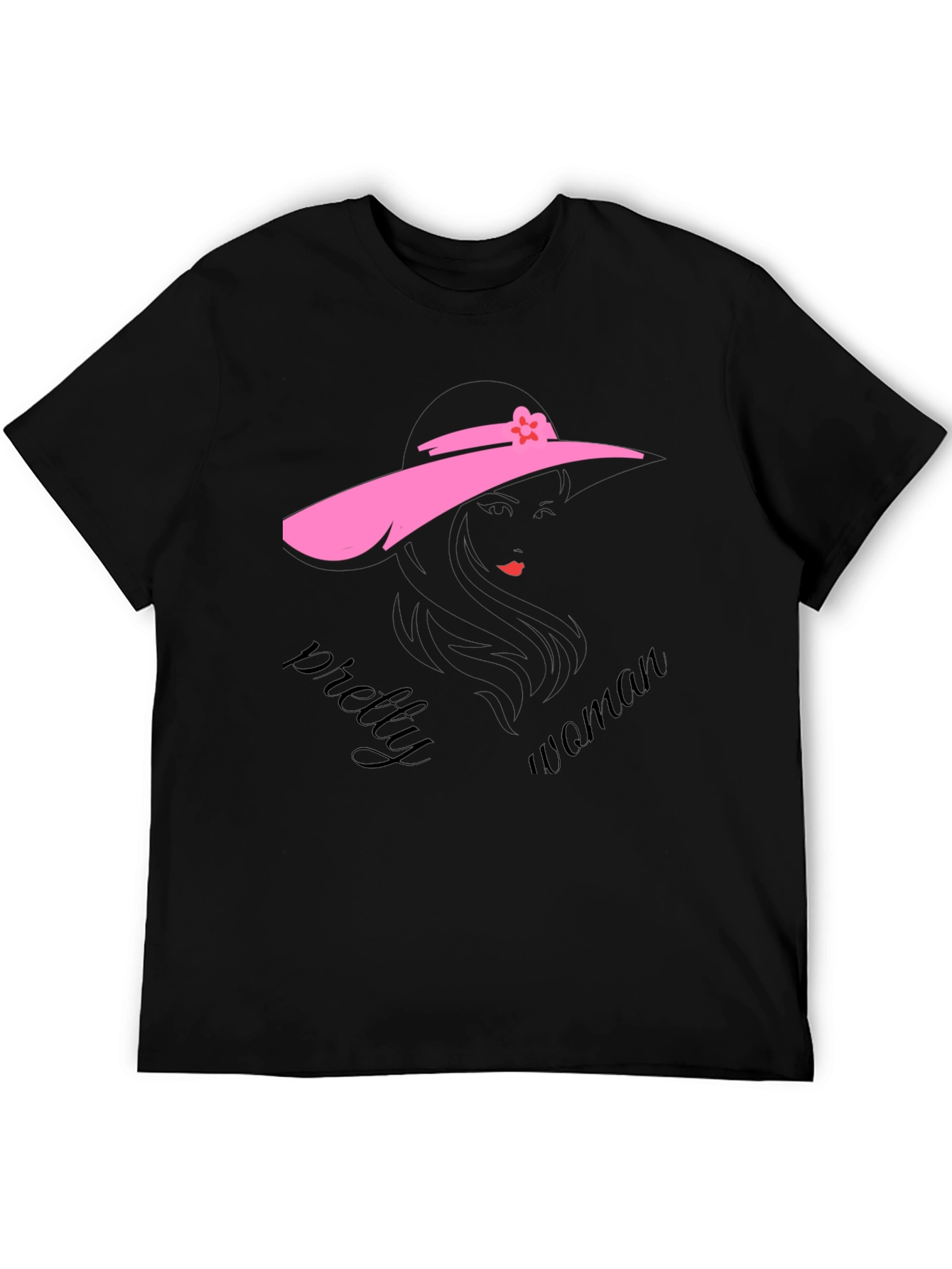 Pretty Woman Graphic Black T-Shirt