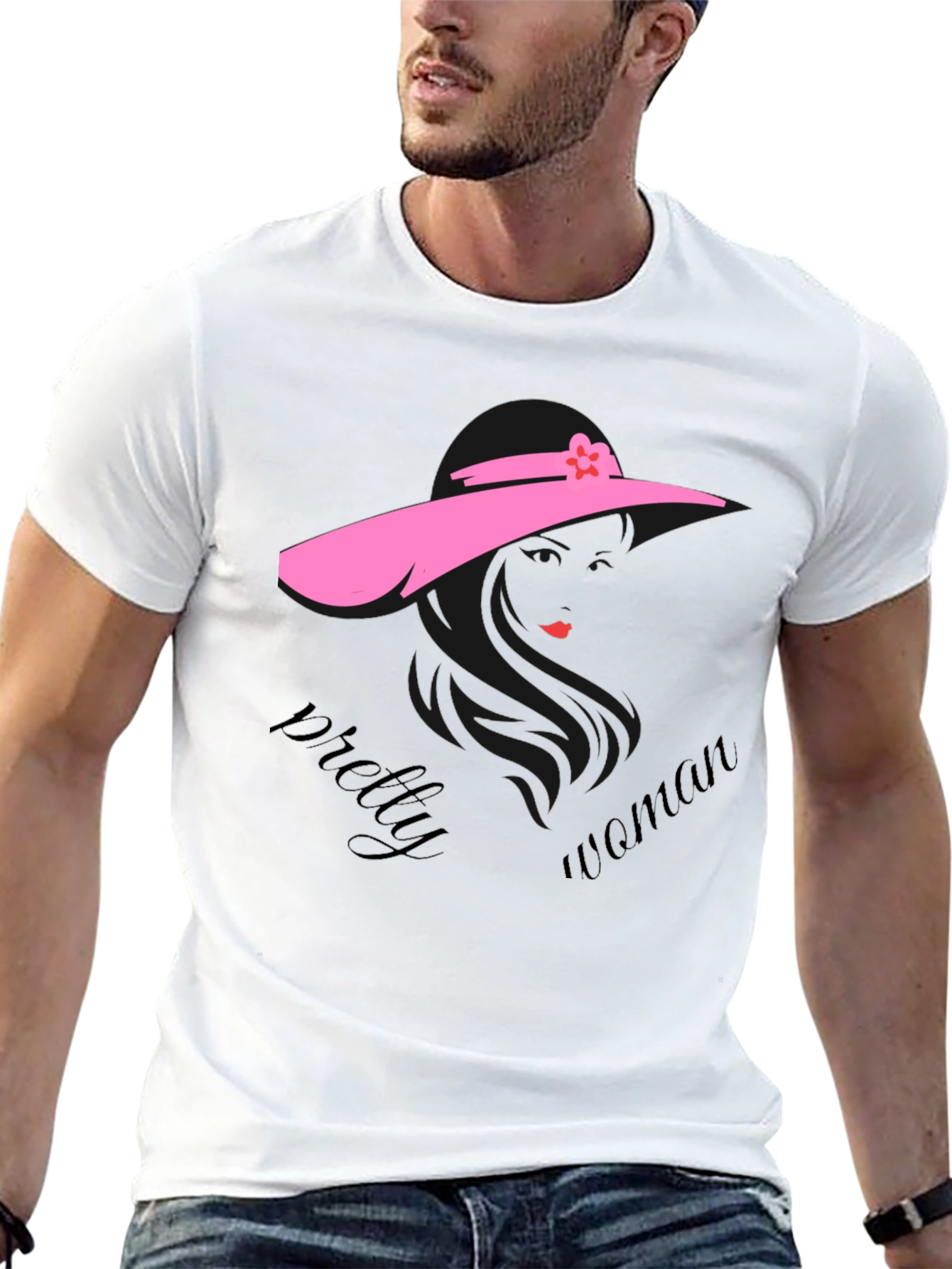 Pretty Woman Graphic Black T-Shirt
