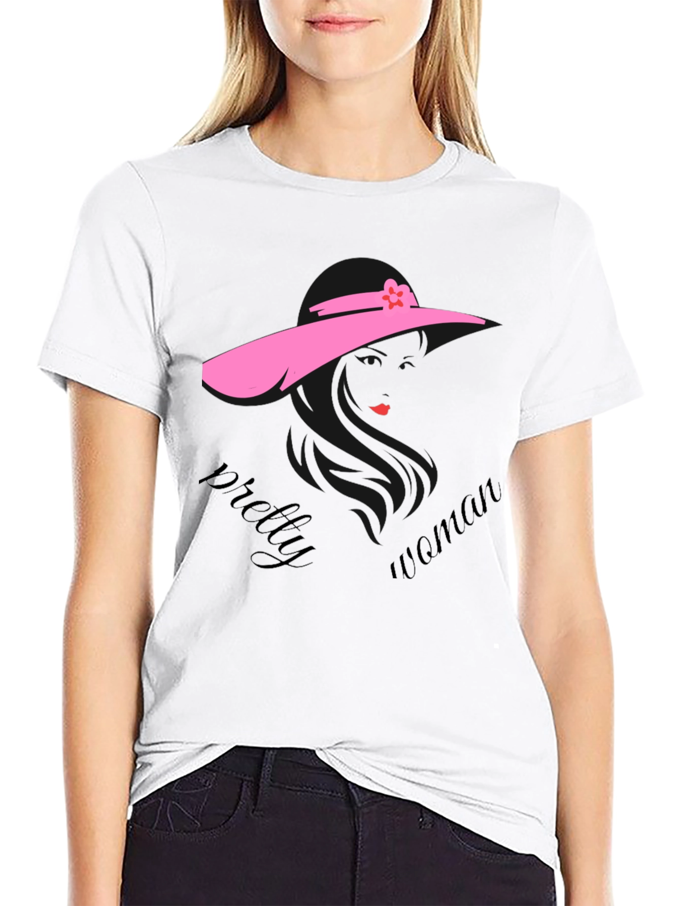 Pretty Woman Graphic Black T-Shirt
