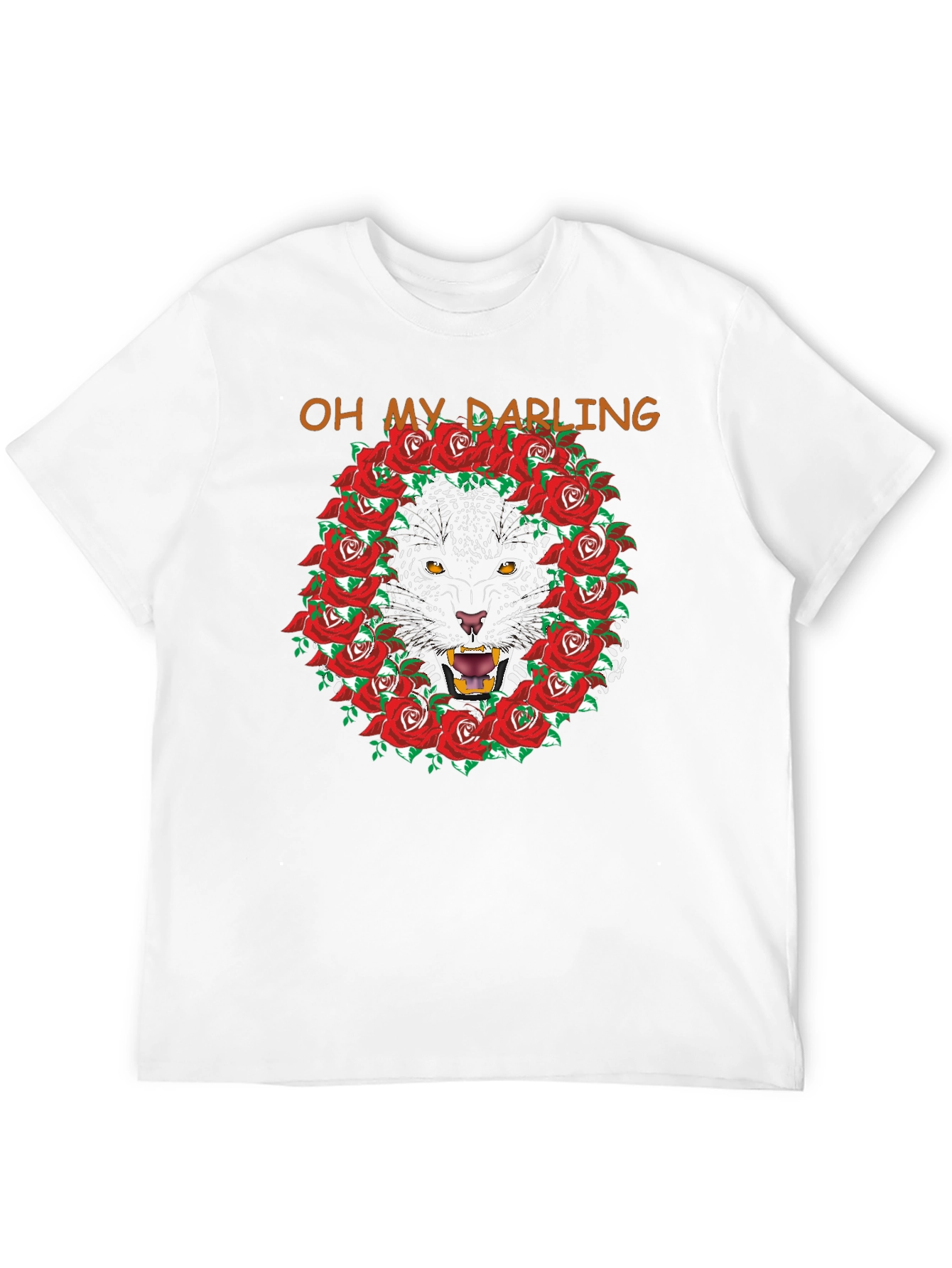 Black Panther Rose Wreath Graphic T-Shirt