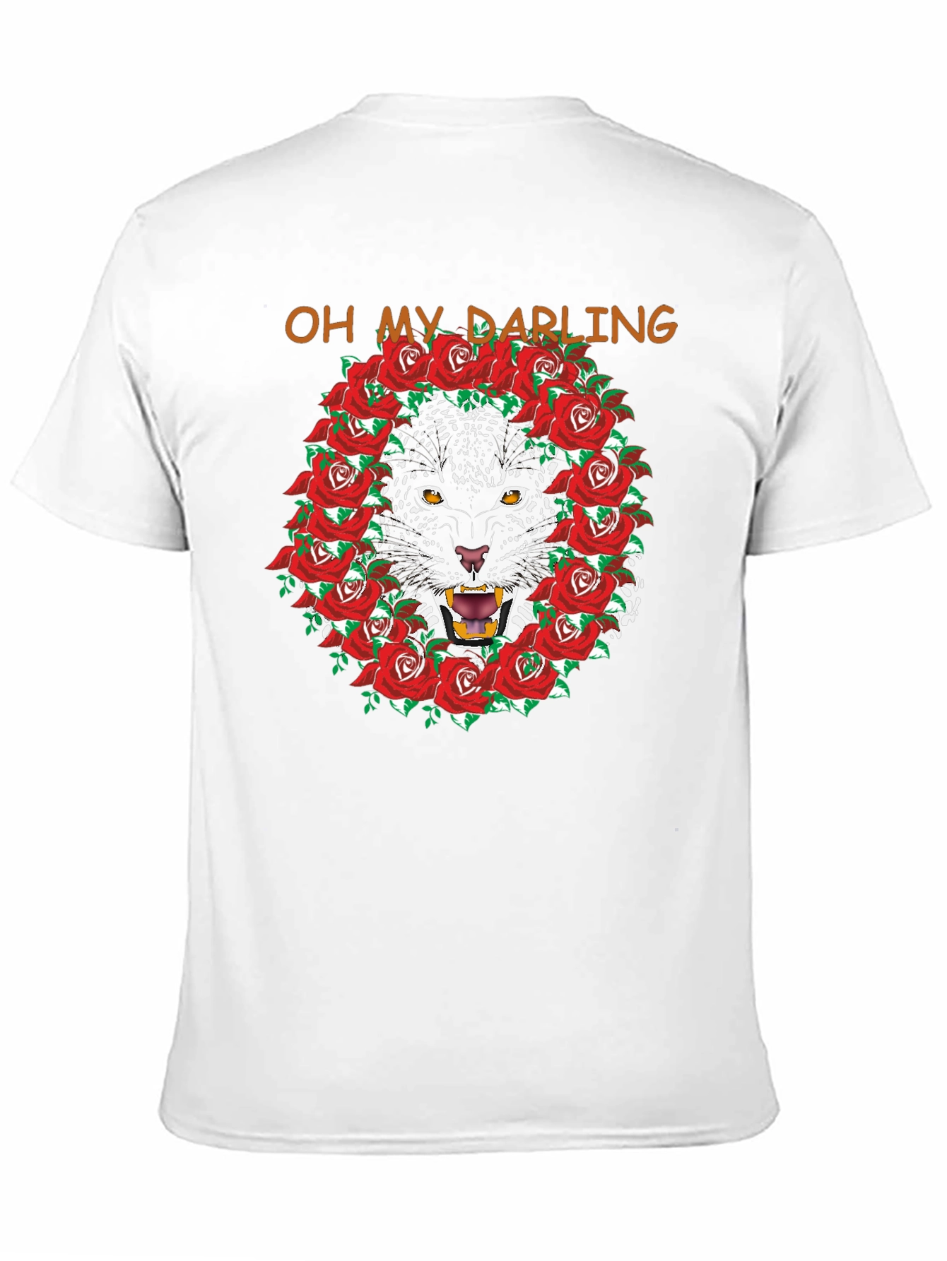 Black Panther Rose Wreath Graphic T-Shirt