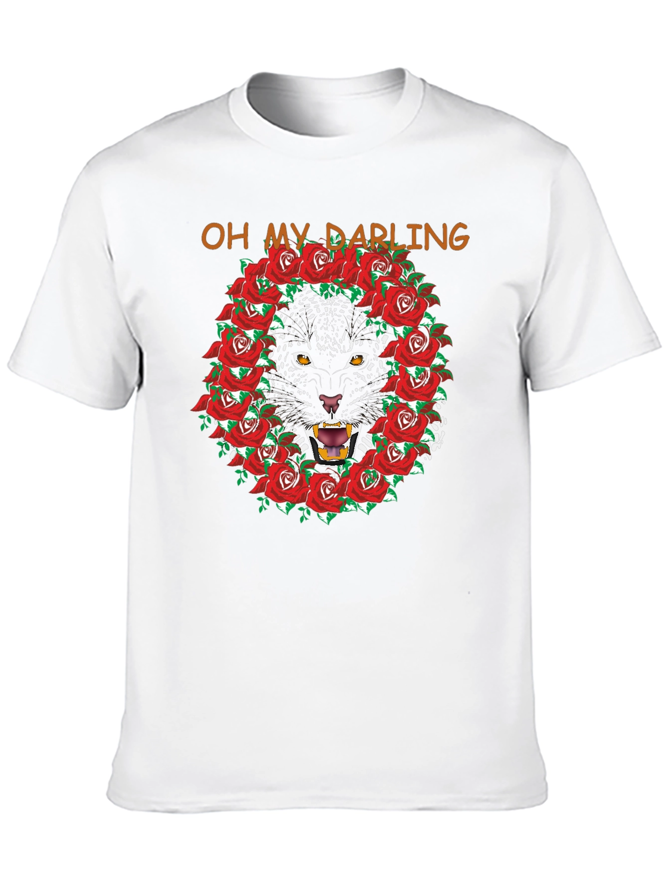 Black Panther Rose Wreath Graphic T-Shirt