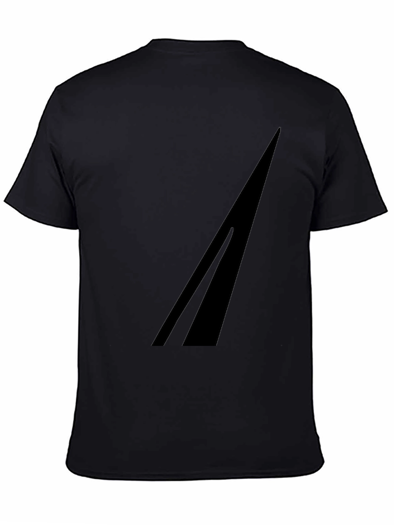 Mens Black Graphic Tee - Minimalist Design