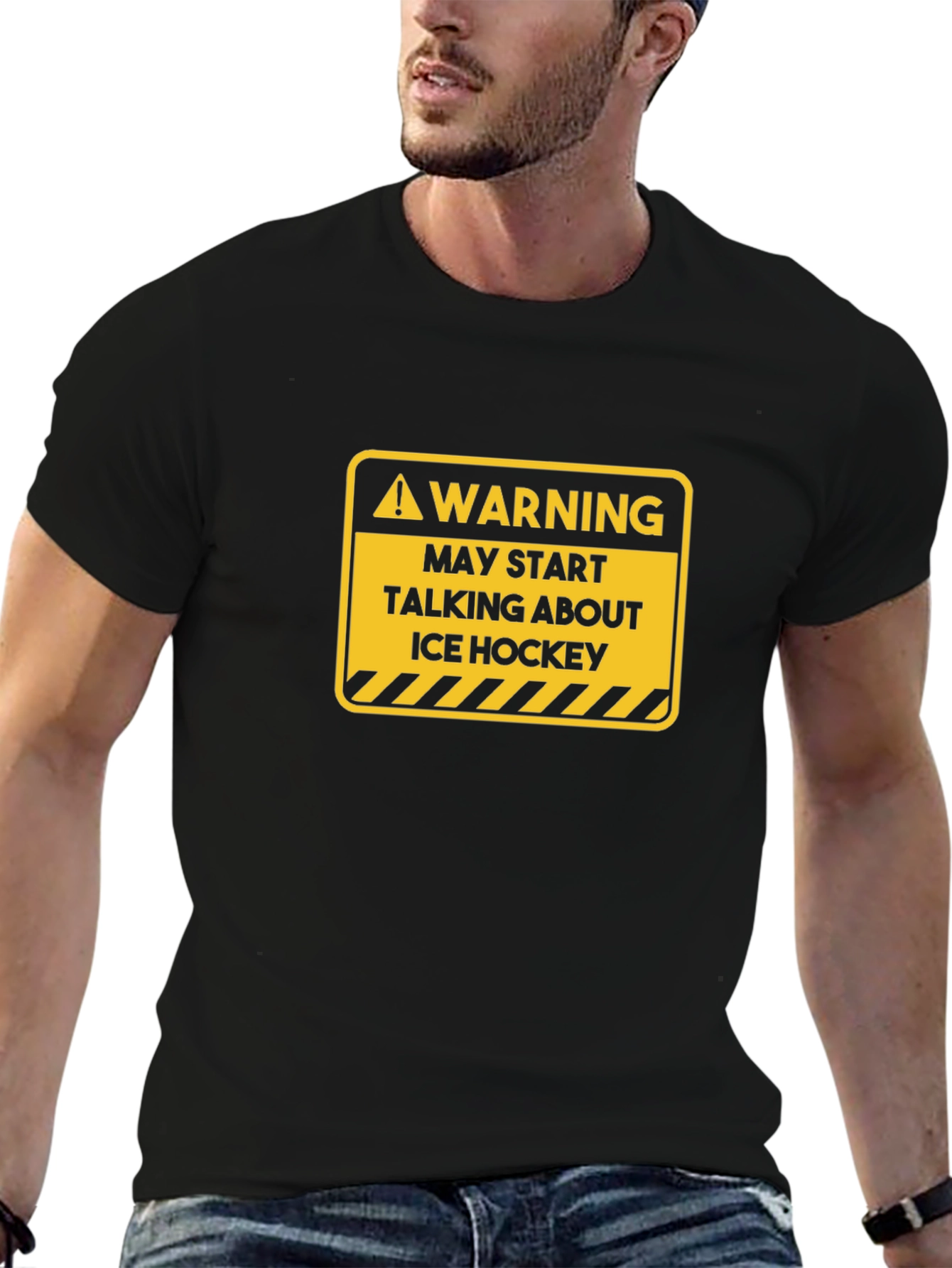 Warning: May Start Talking About Ice Hockey T-Shirt