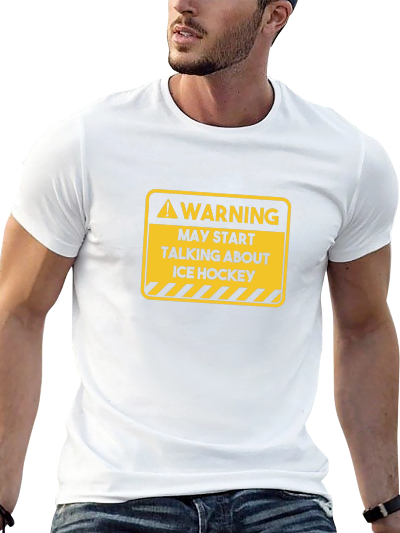 Warning: May Start Talking About Ice Hockey T-Shirt